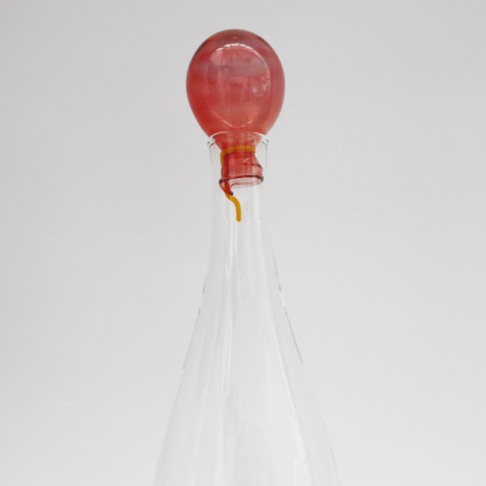 Red Balloon Hand-blown Glass Bottle - Alternative view 1