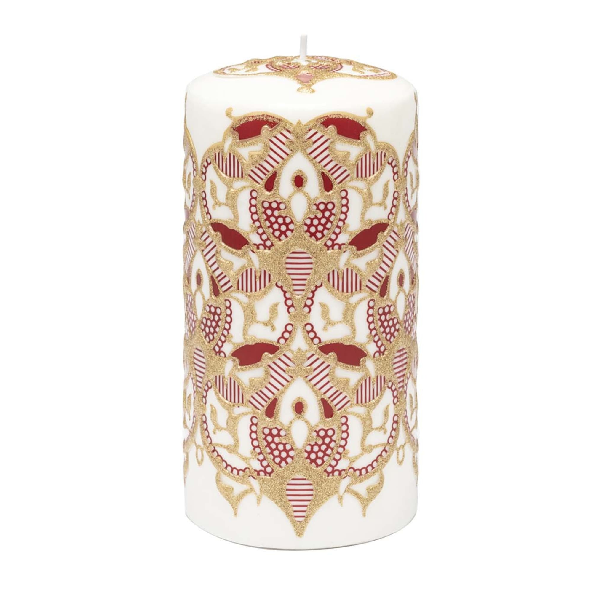 New Arabesque Gold and Red Candle - Set of 2 - Main view