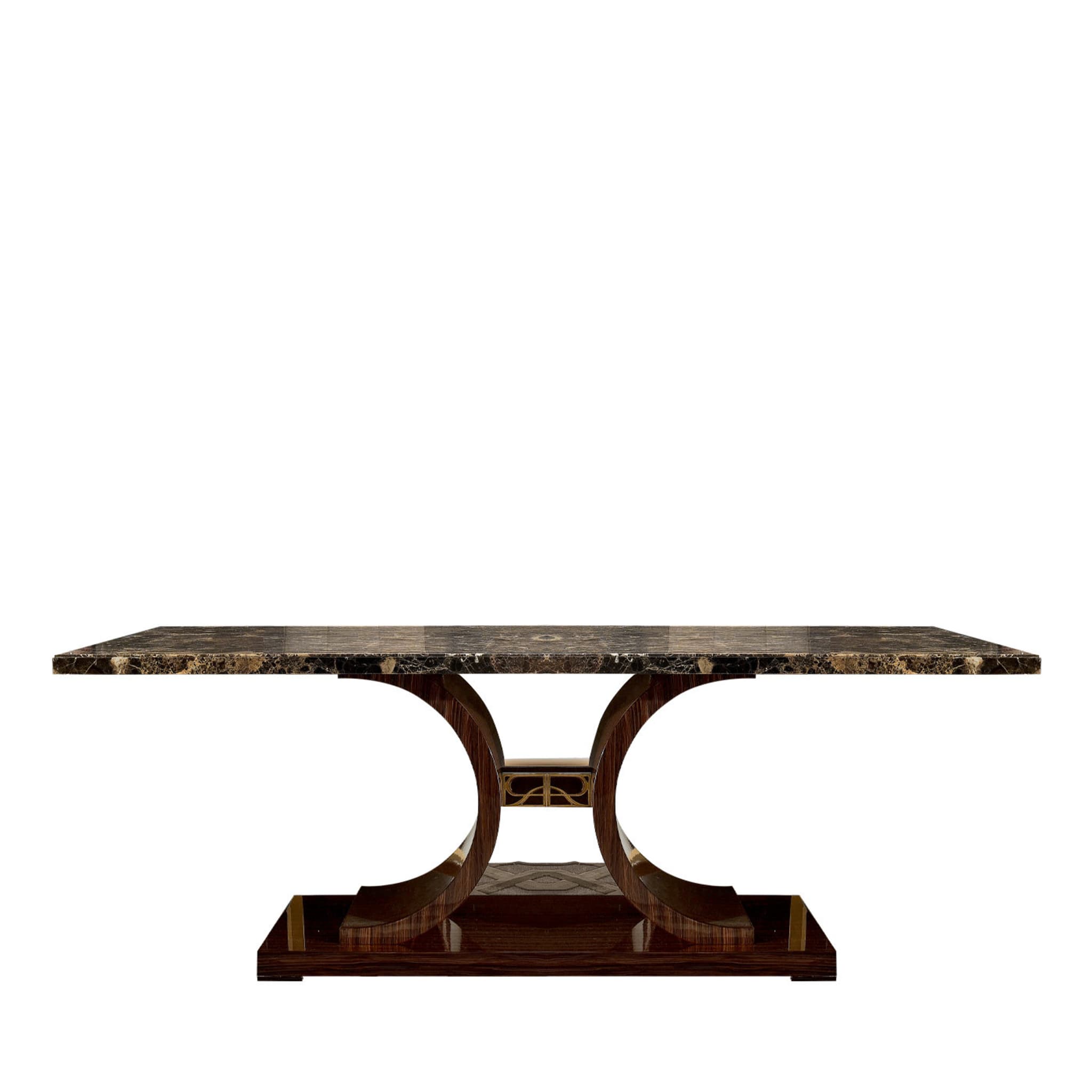 Rechteckiger Tisch mit Marmorplatte Emperador - Hauptansicht