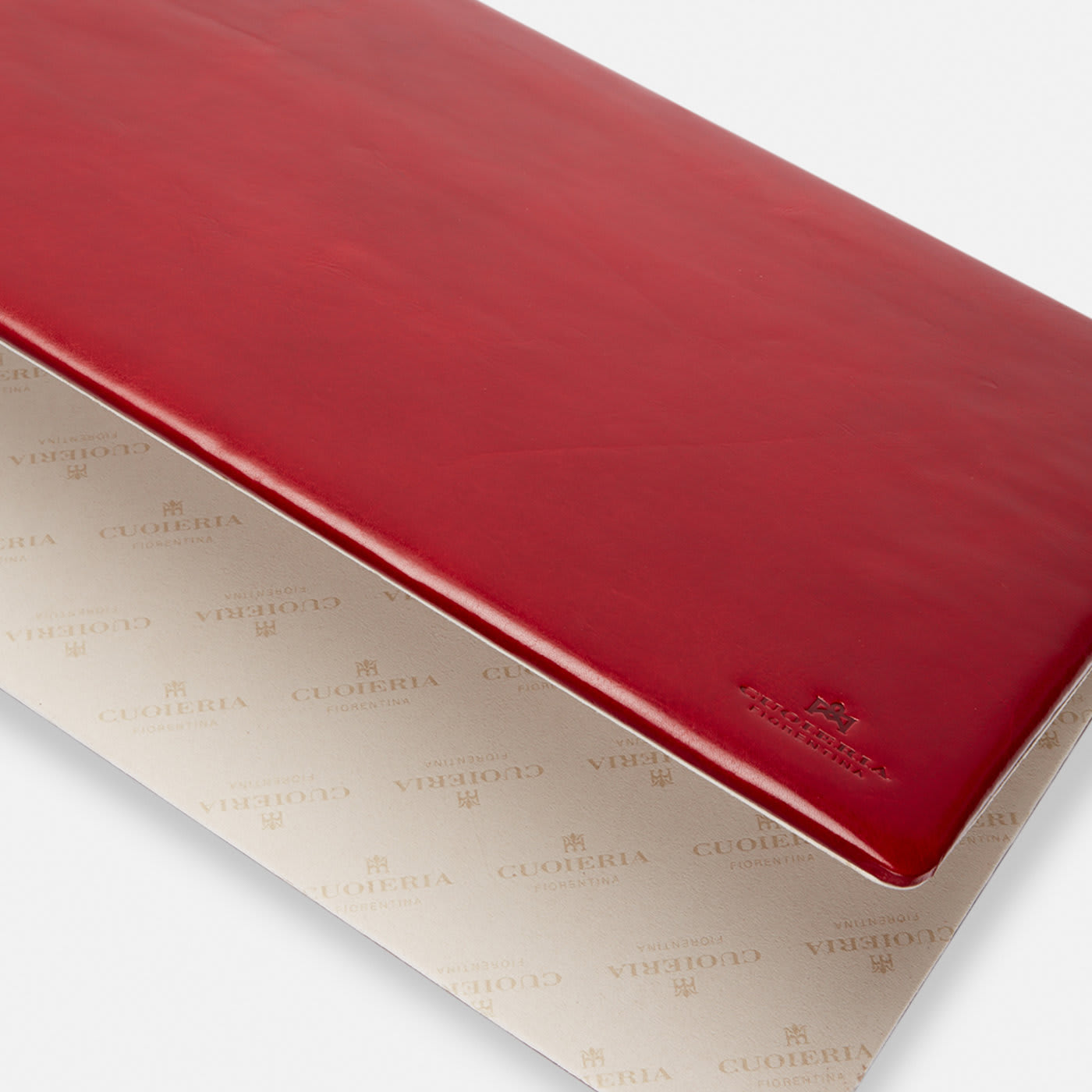 Warm & Color Red Set of Desk Pad, Pen and Letter Holder - Cuoieria Fiorentina