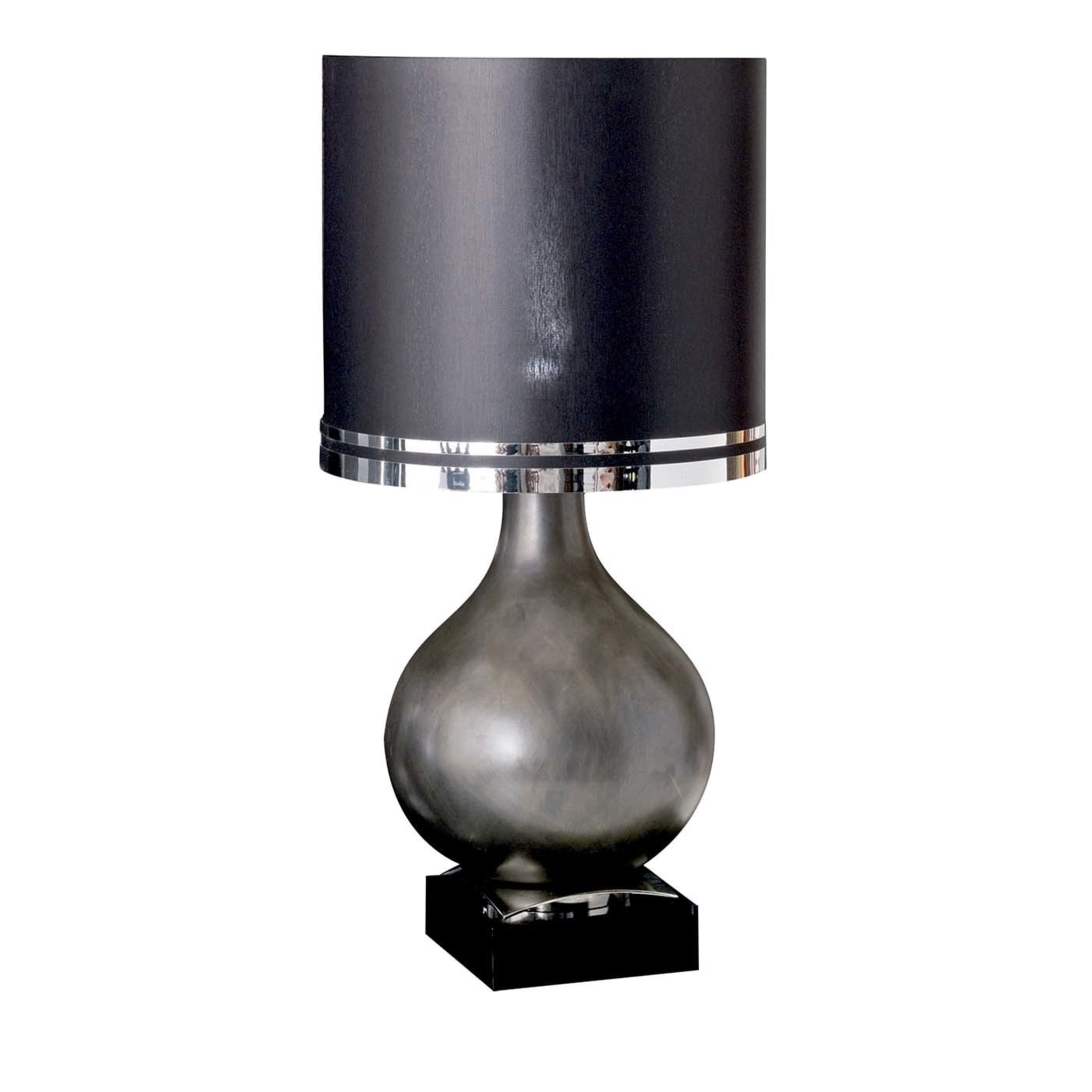 CL1874 Lampada a vaso in argento, maiolica e chintz - Vista principale