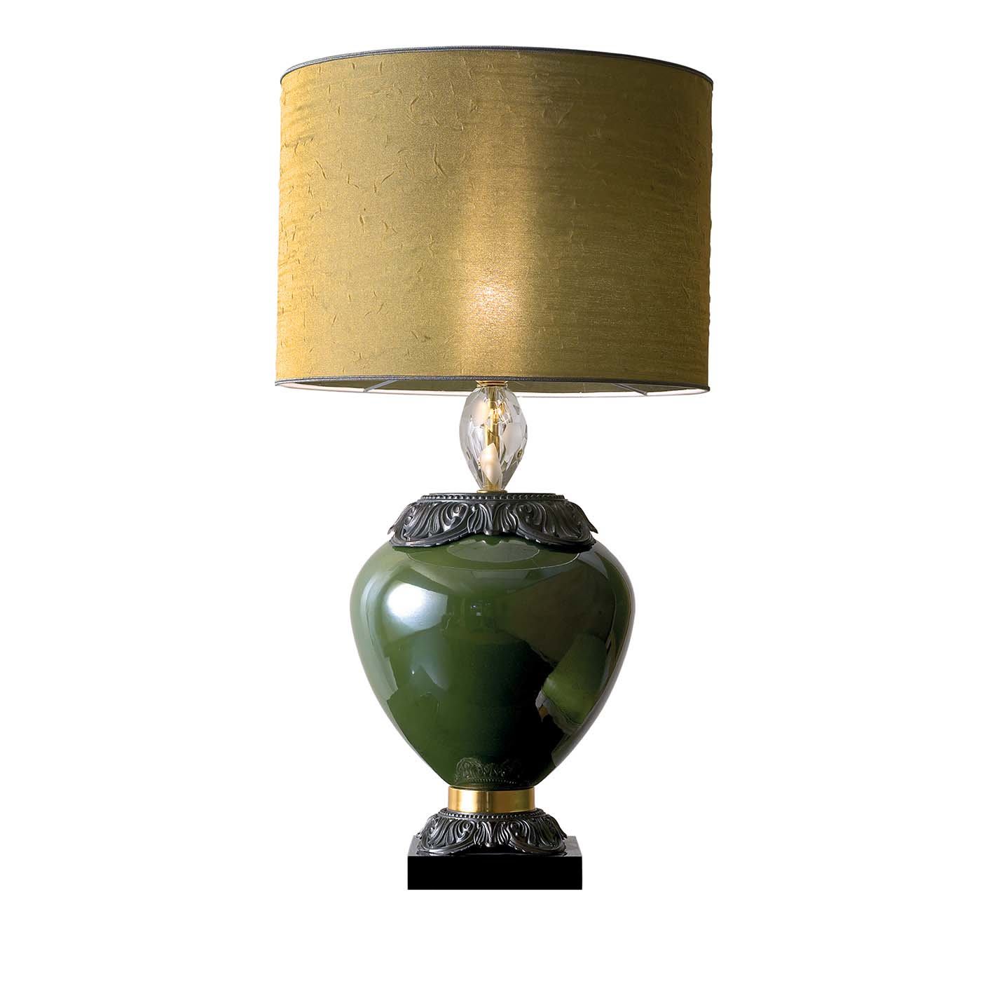 green crystal table lamp