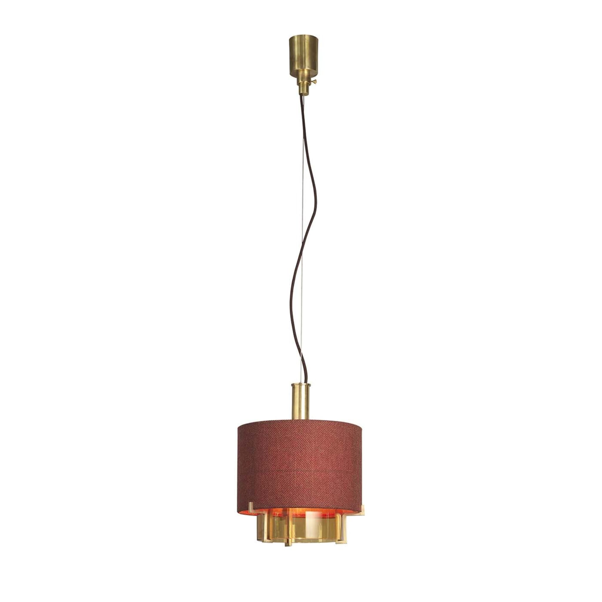 7284/1 Nickel and Crystal Pendant Light - Main view
