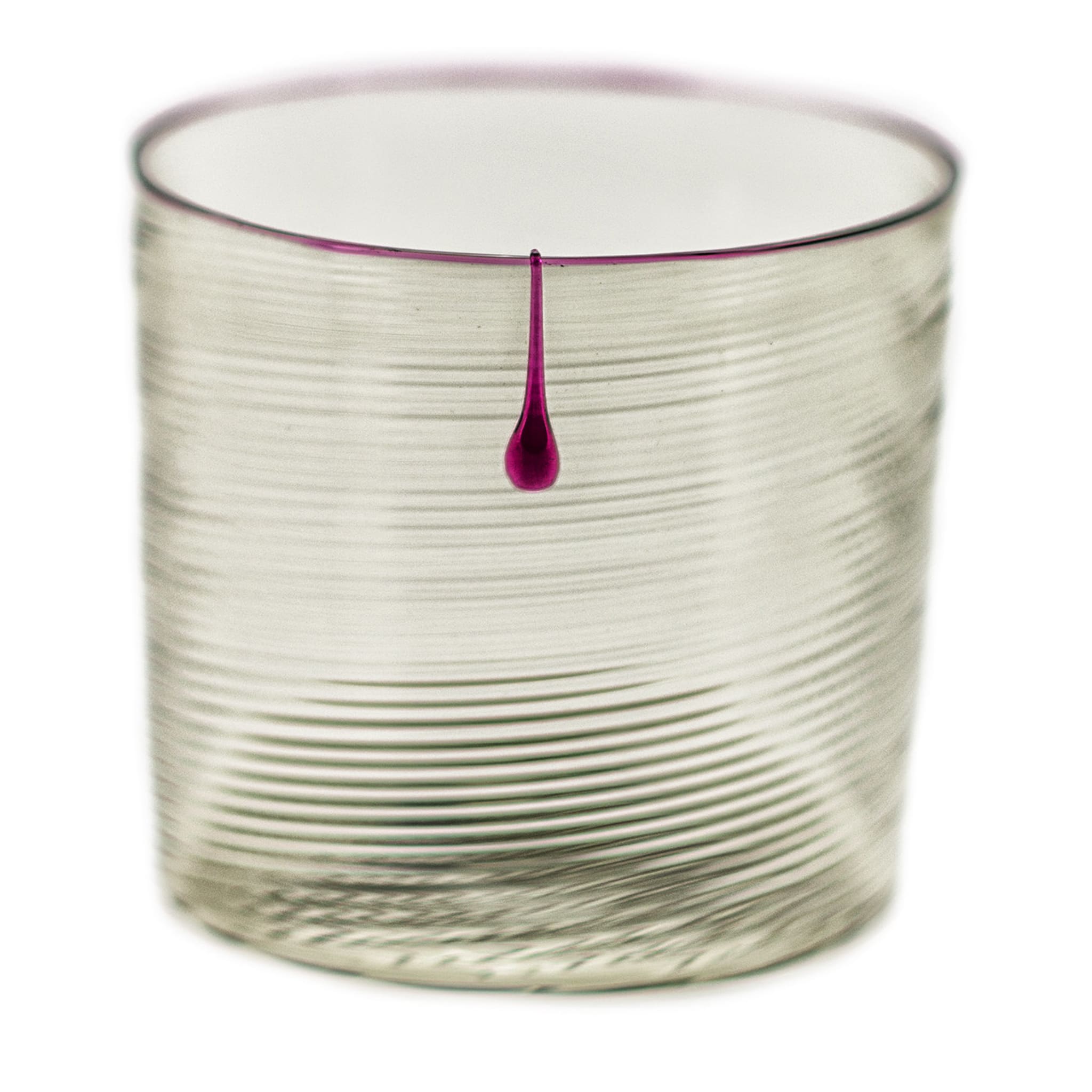 Set of 6 Ruby Tear N°1 Murano Water Glasses - Main view