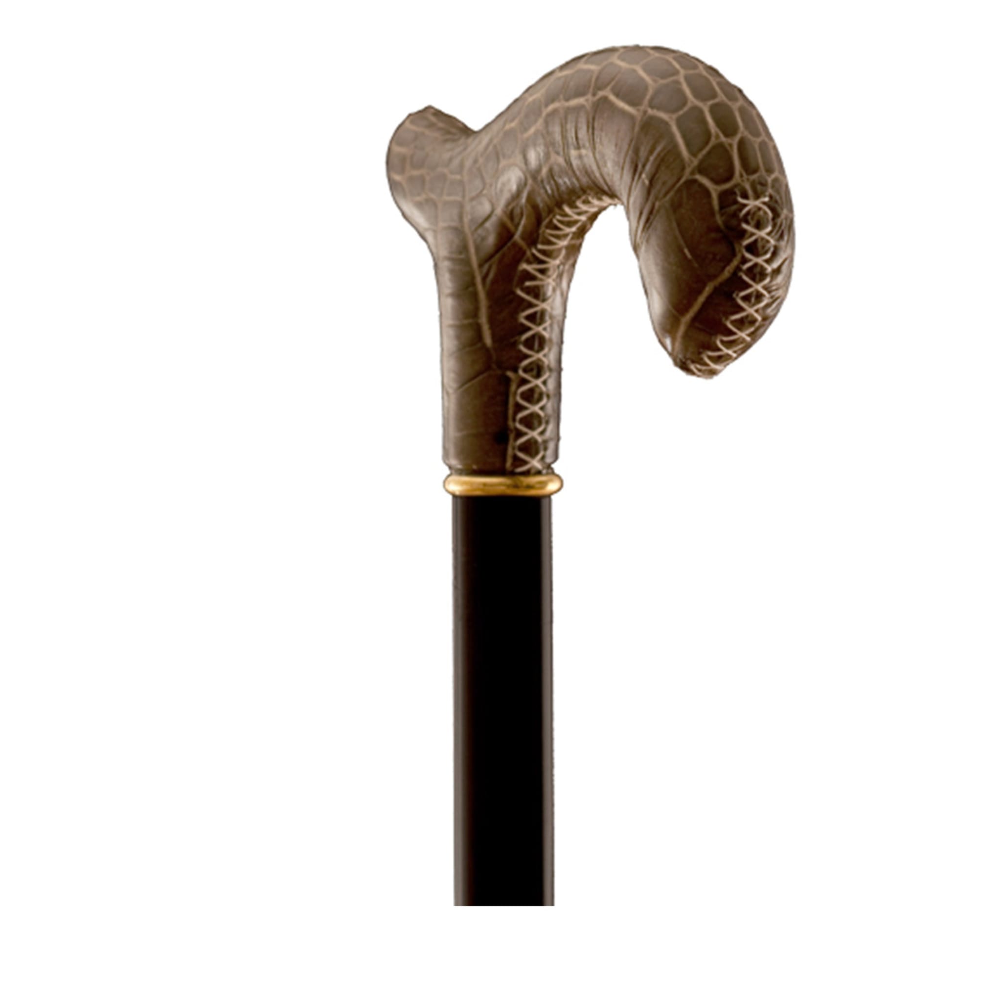 Military Coconut Handle Walking Stick - Main view