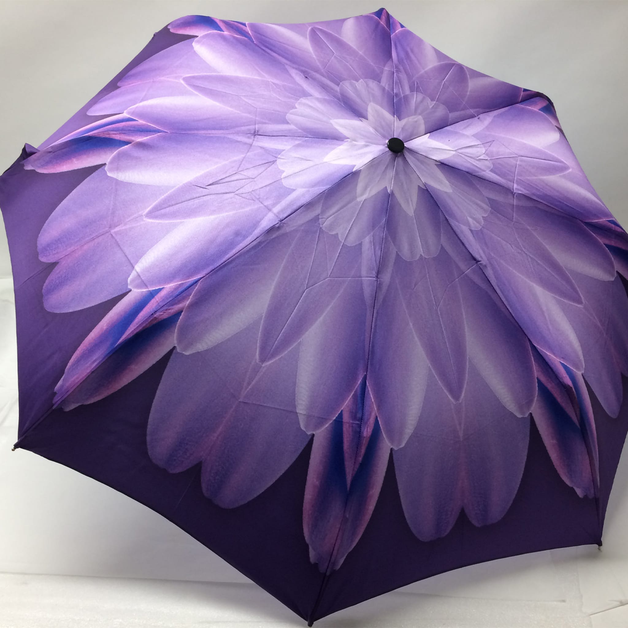 Women's Folding Umbrella Purple Flower - Alternative view 2