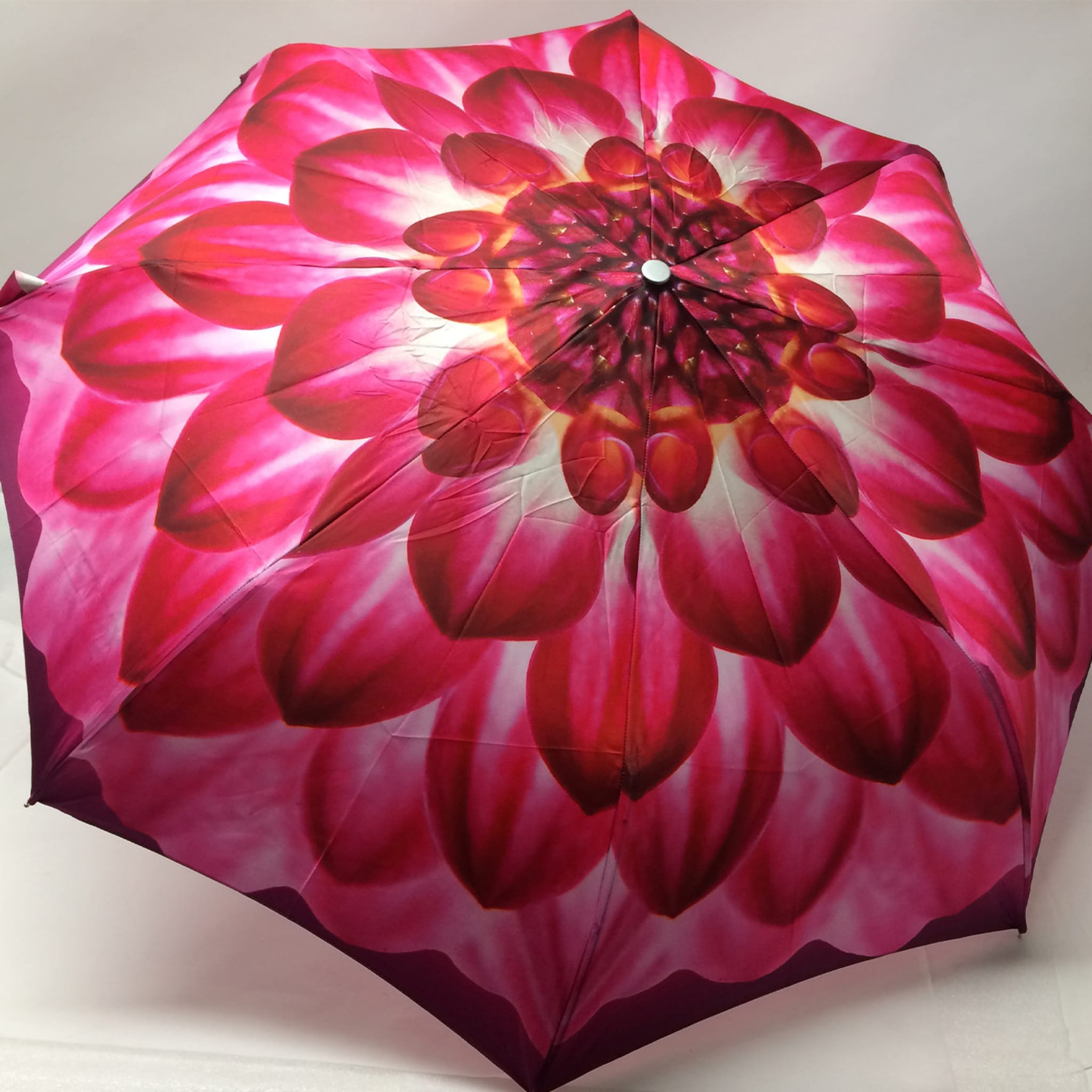 Women's Folding Umbrella Fuchsia Flower - Alternative view 2