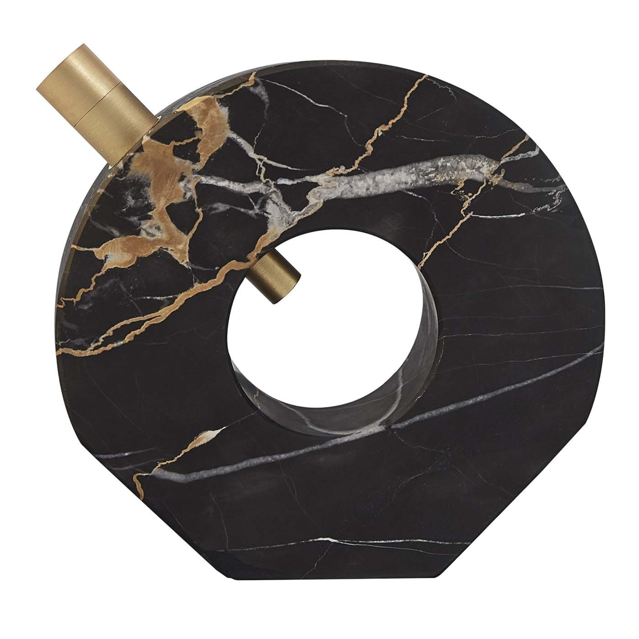 Voyager Disk Table Lamp in Portoro Marble  - Main view