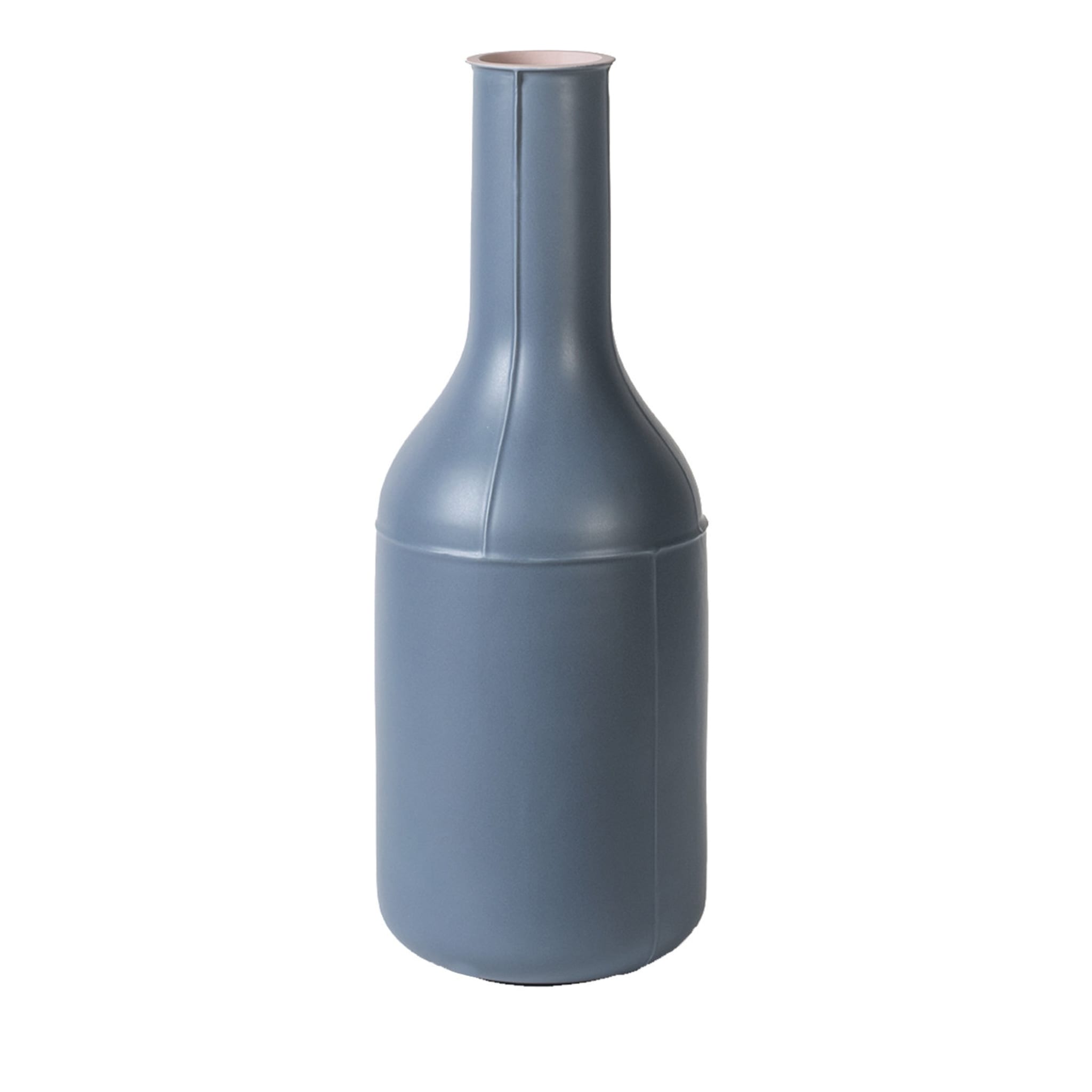 Seams Bottle-Shaped Azure Vase by Benjamin Hubert - Main view