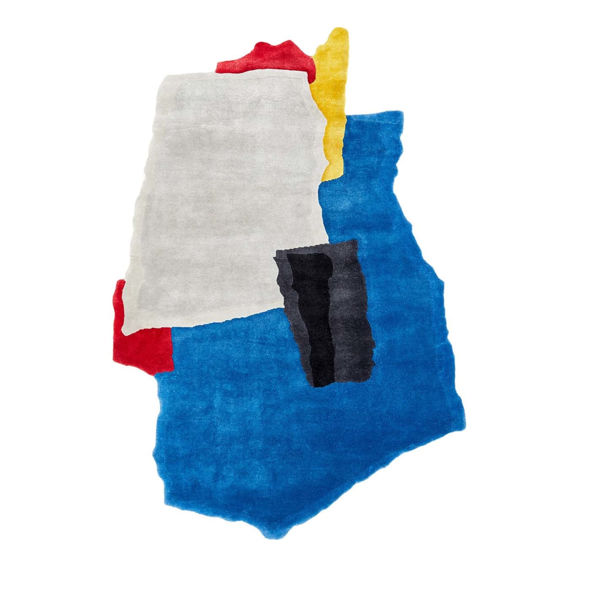 Torn-Look Multicoloured Wool Rug by Joost van Bleiswijk - Limited Edition - Main view