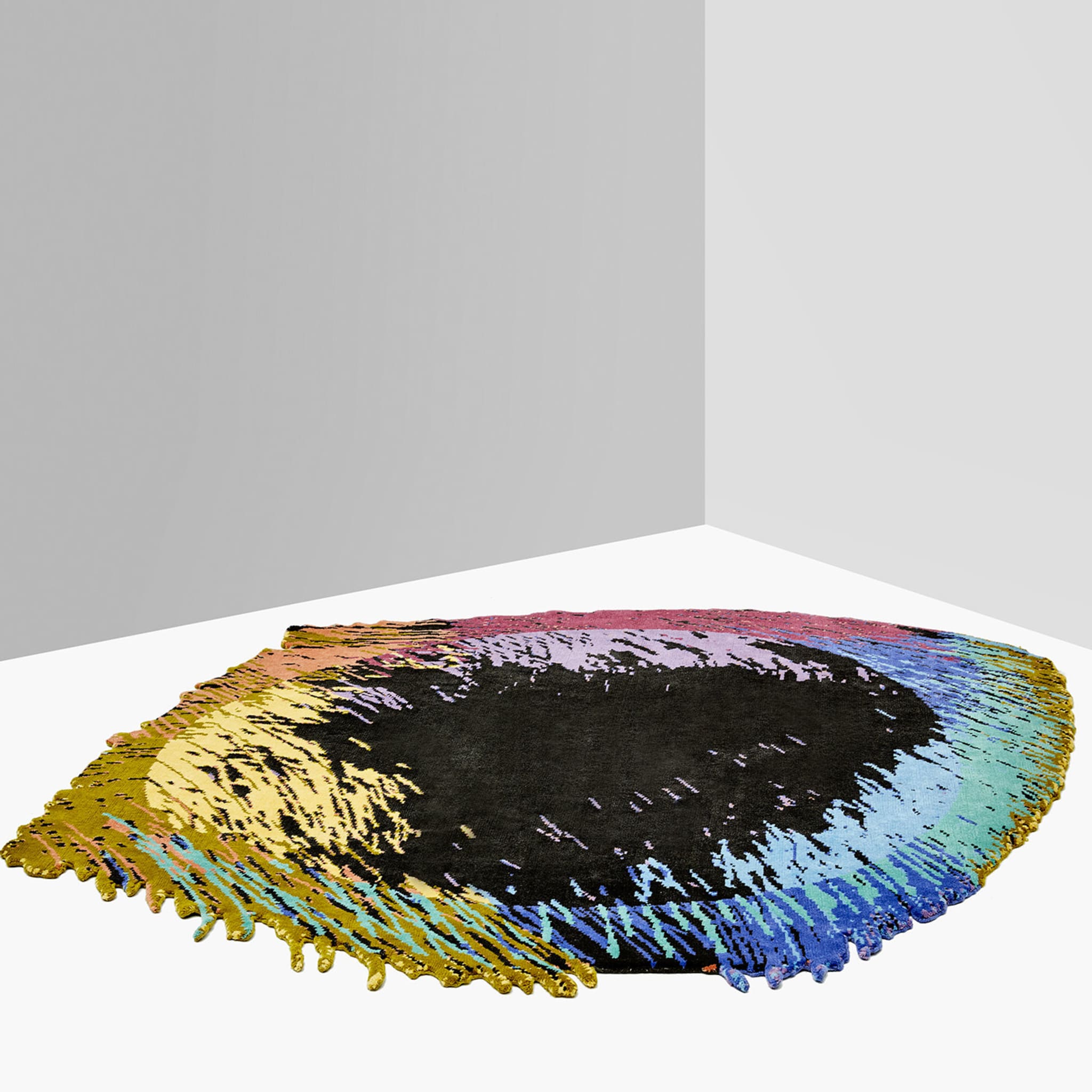 Disappearing Spectrum Wool Rug by Clémentine Chambon - Limited Edition - Alternative view 1