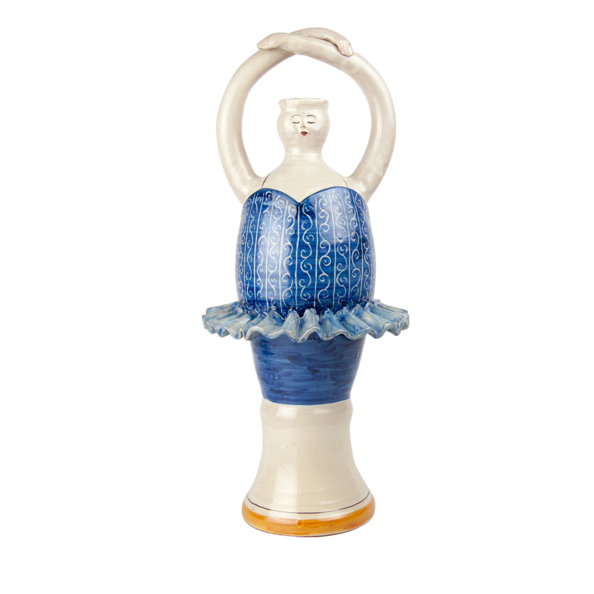 Ballerina Blue Ceramic Vase - Main view