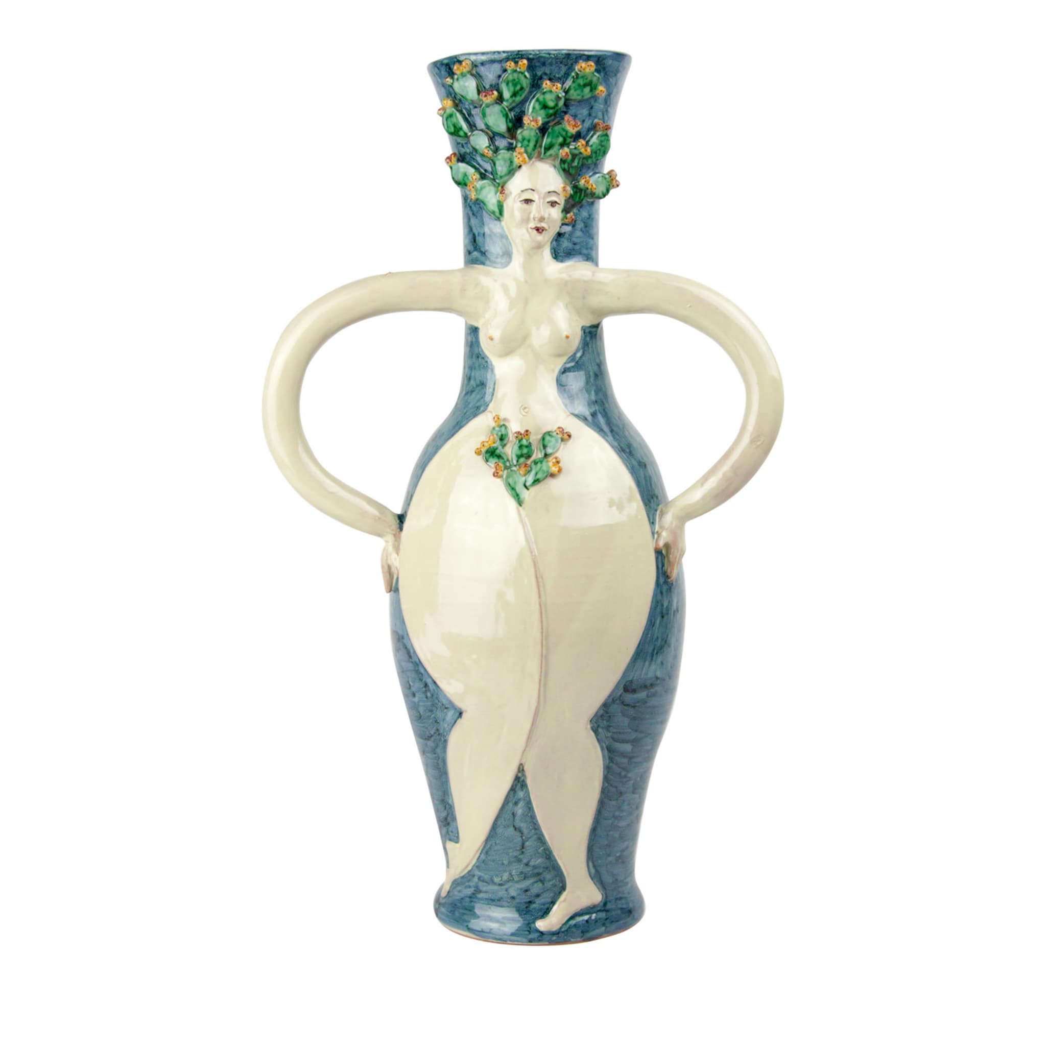 Vase méditerranéen en céramique nue - Vue principale