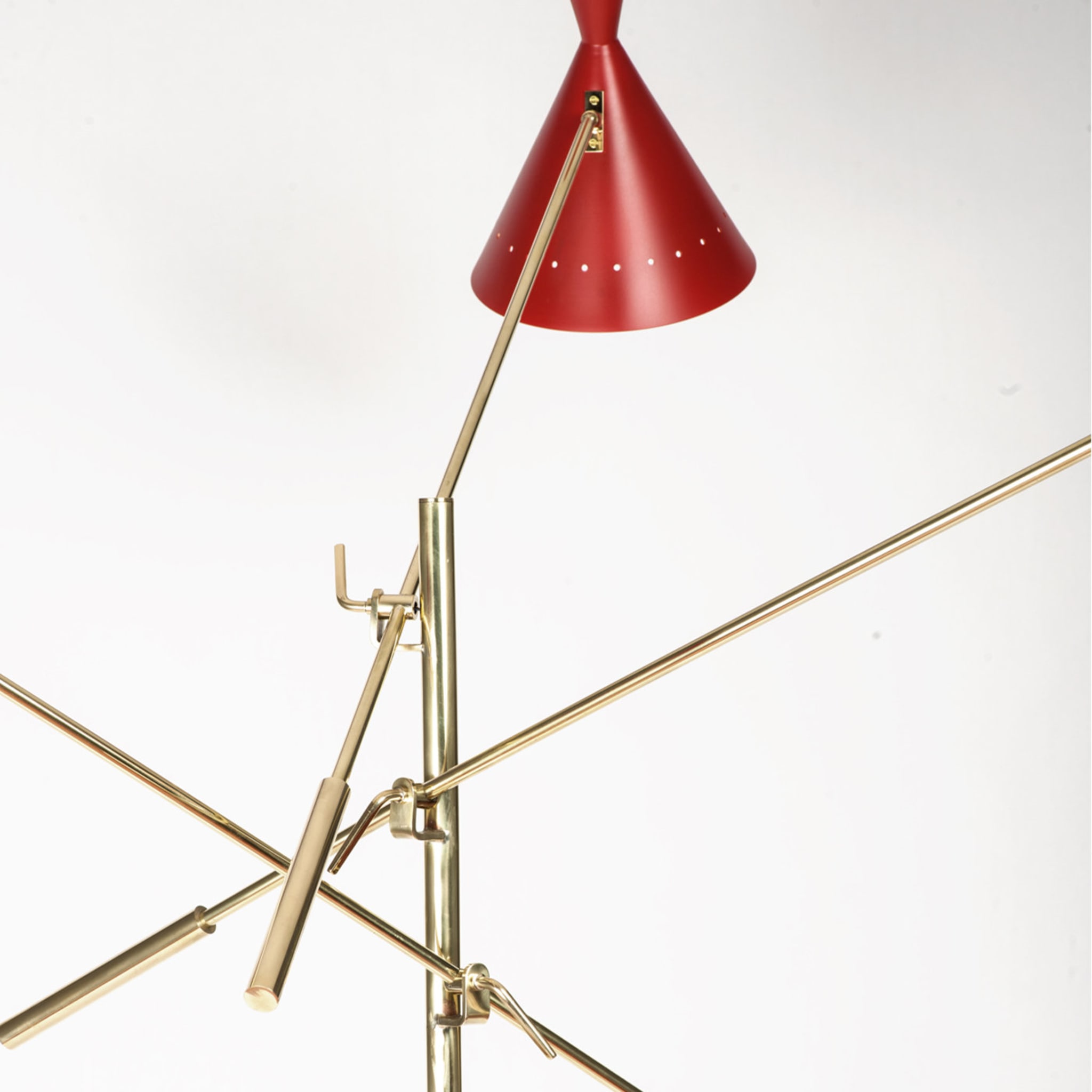Three Cones Red and Pink Floor Lamp - Alternative view 1