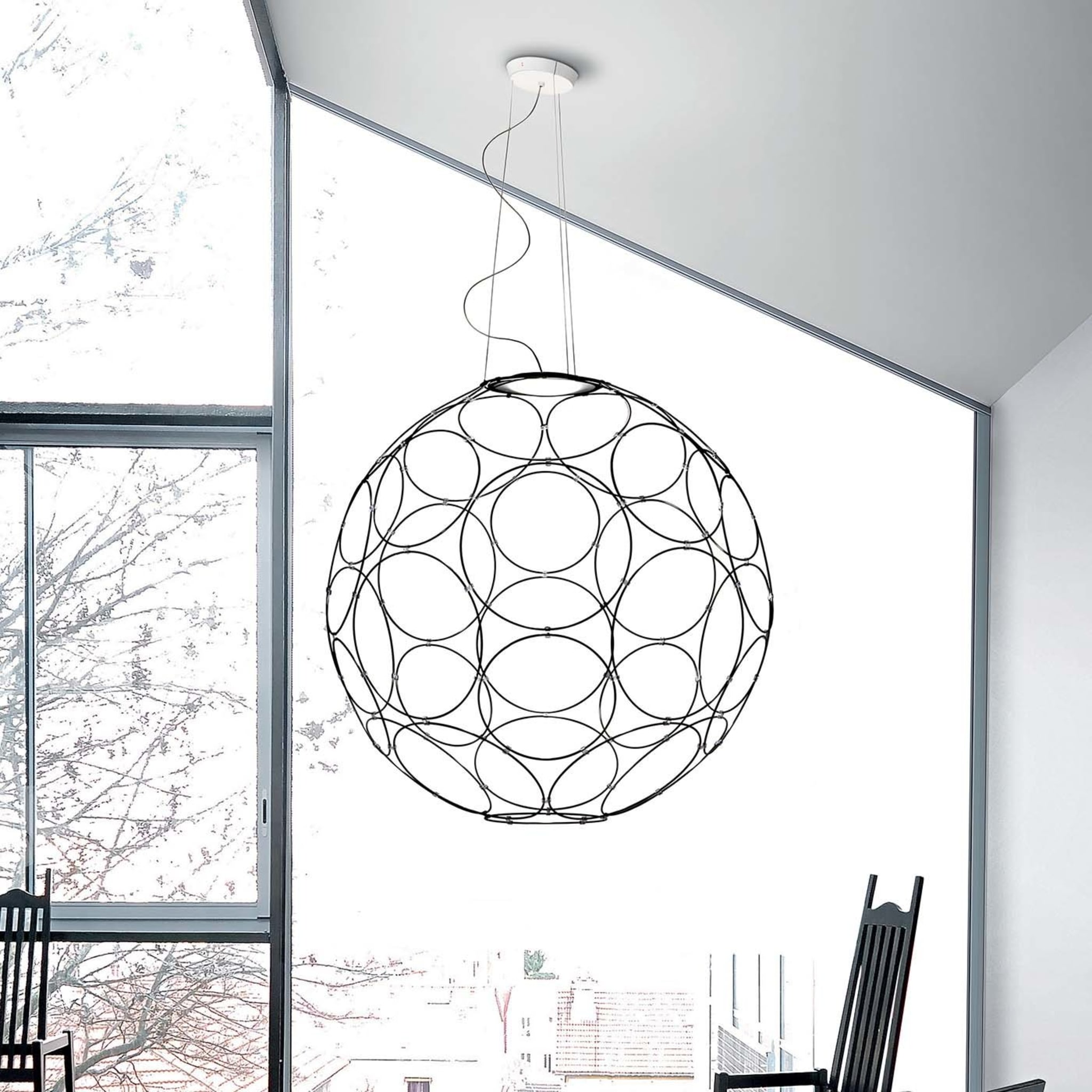 Giro Anthracite Large Suspension Lamp by Formfjord Studio - Vue alternative 1