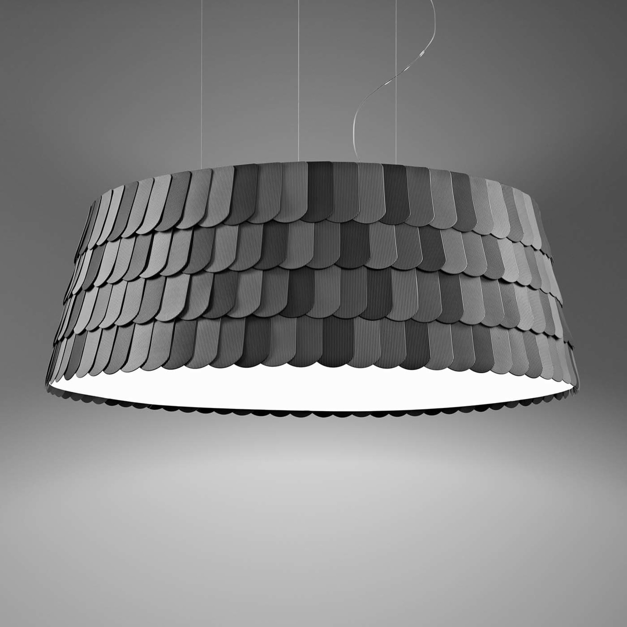 Lampe suspendue Roofer Gray de Benjamin Hubert - Vue alternative 1