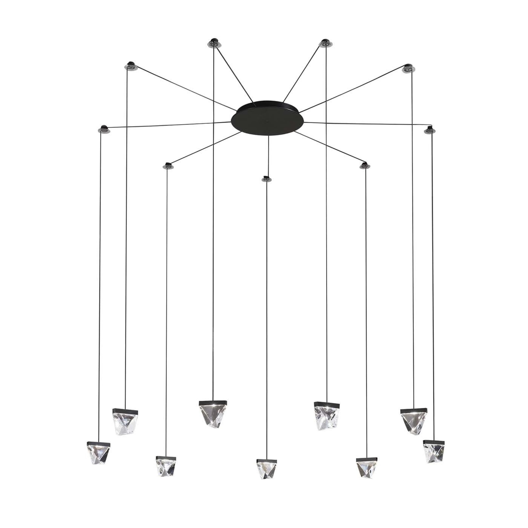 Lampe à suspension Tripla à 7 lumières par Formidable Studio - Vue principale