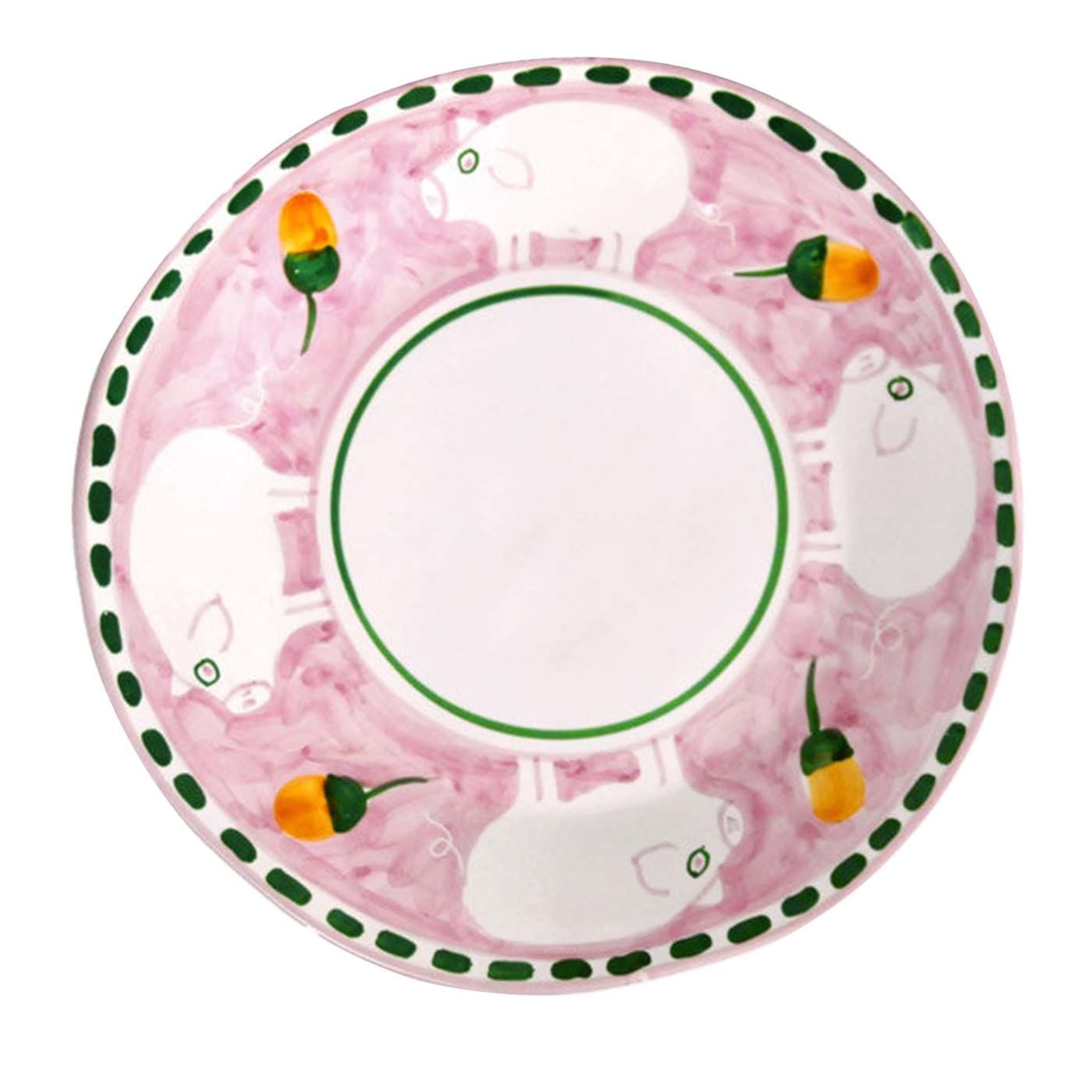 Cortile Set di 6 piatti da portata rotondi rosa 38 cm - Vista principale