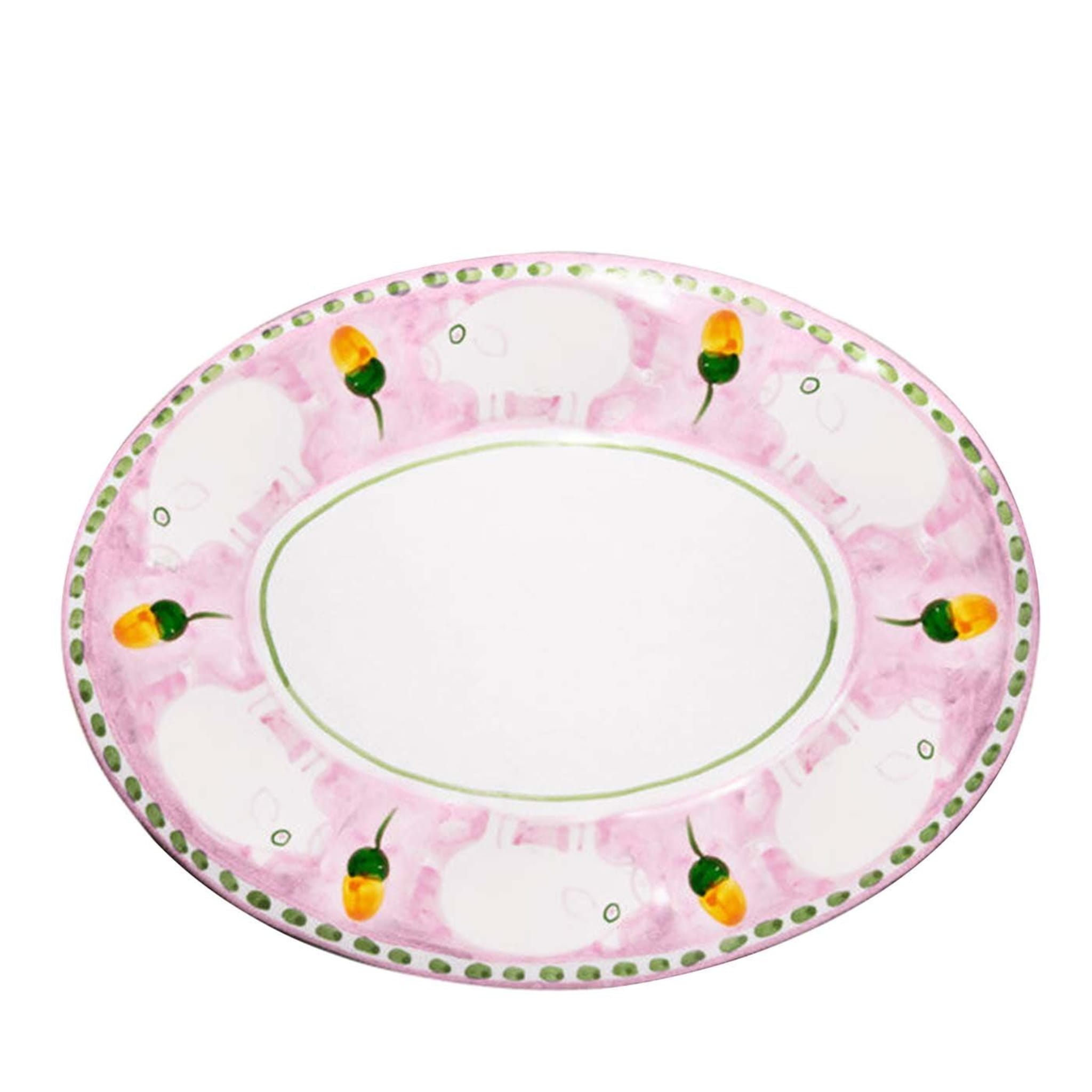 Cortile Oval Pink Trays 43cm - Main view