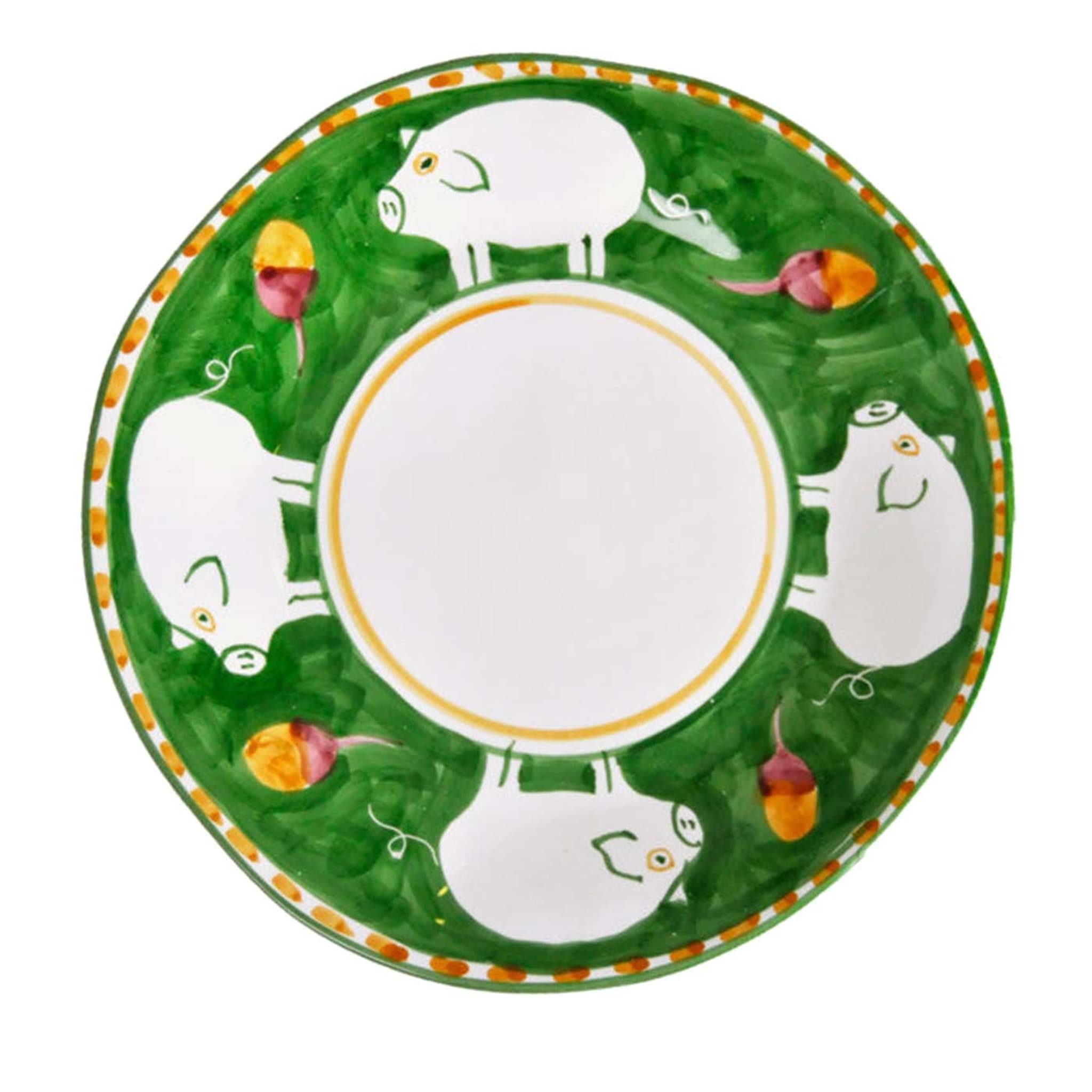 Cortile Set di 6 piatti da portata rotondi verdi da 38 cm - Vista principale