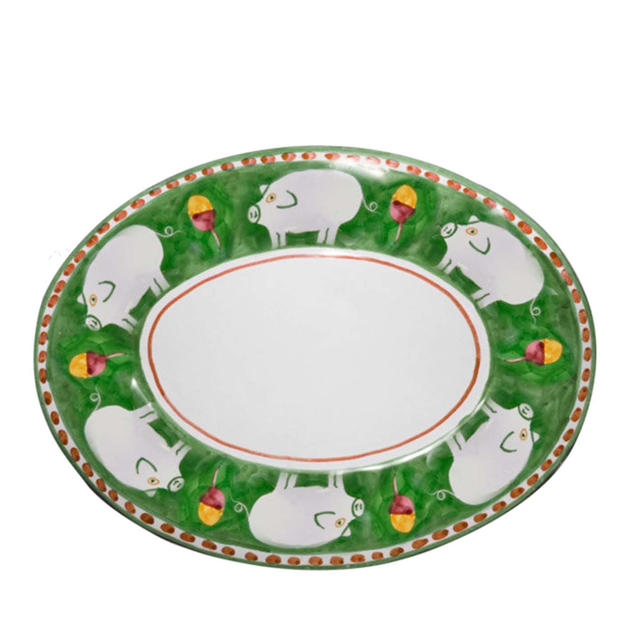 Cortile Oval Green Tray 43cm - Main view
