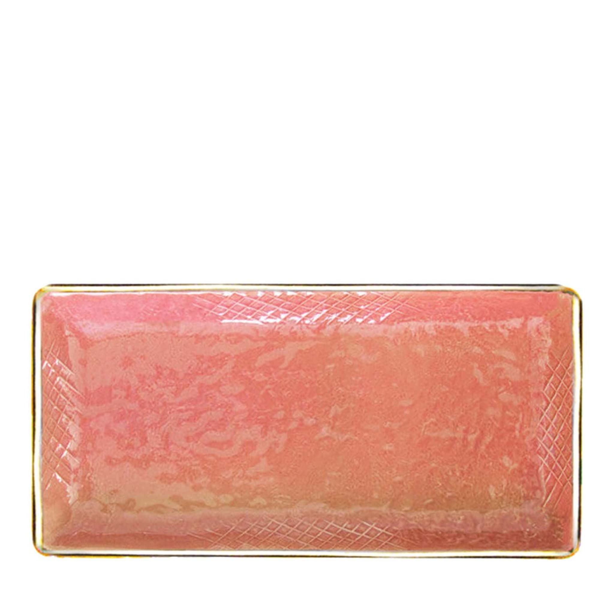 Preta Oro Set de 6 assiettes rectangulaires rose vif 30cm - Vue principale