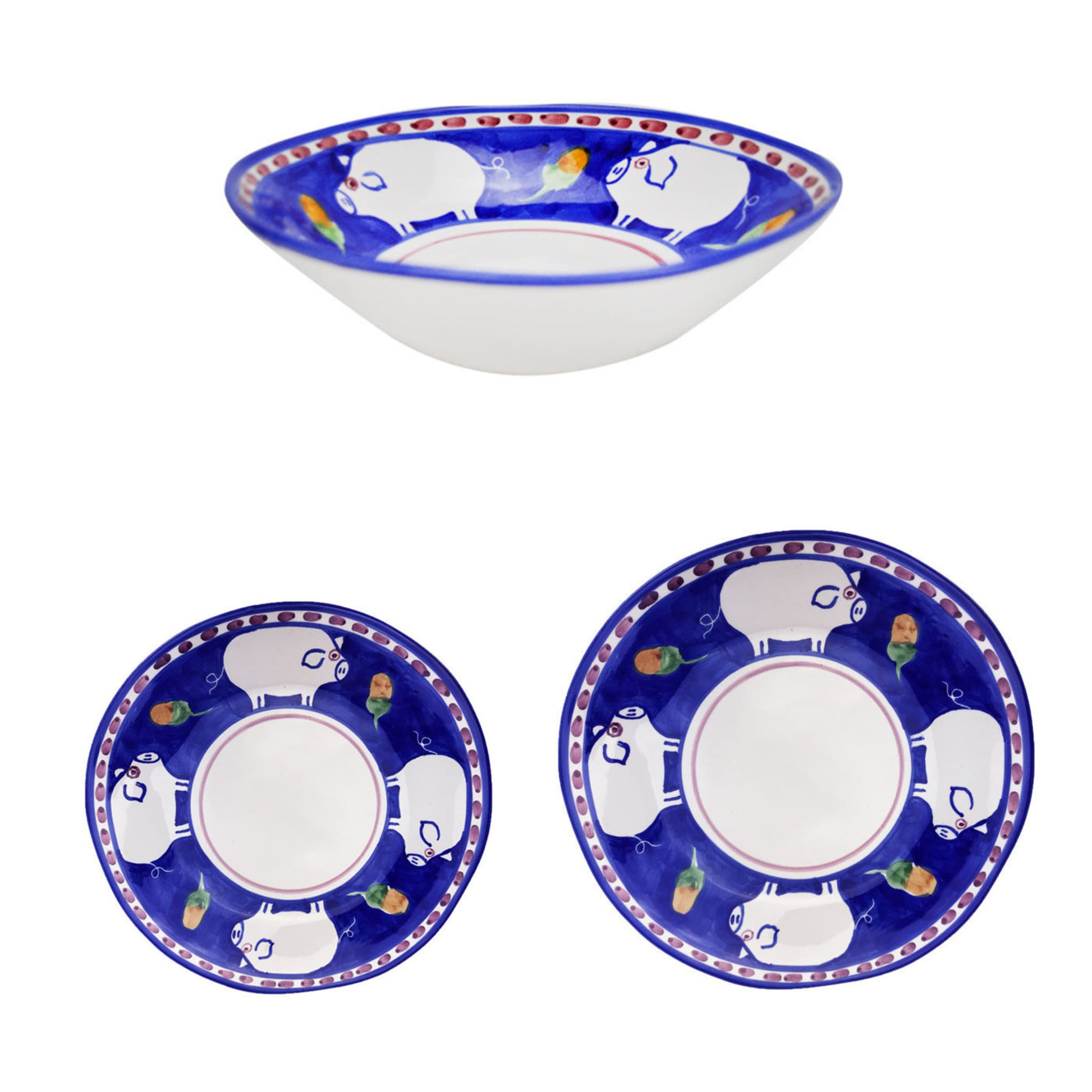 Cortile 18-Piece Blue Plate Setting - Main view