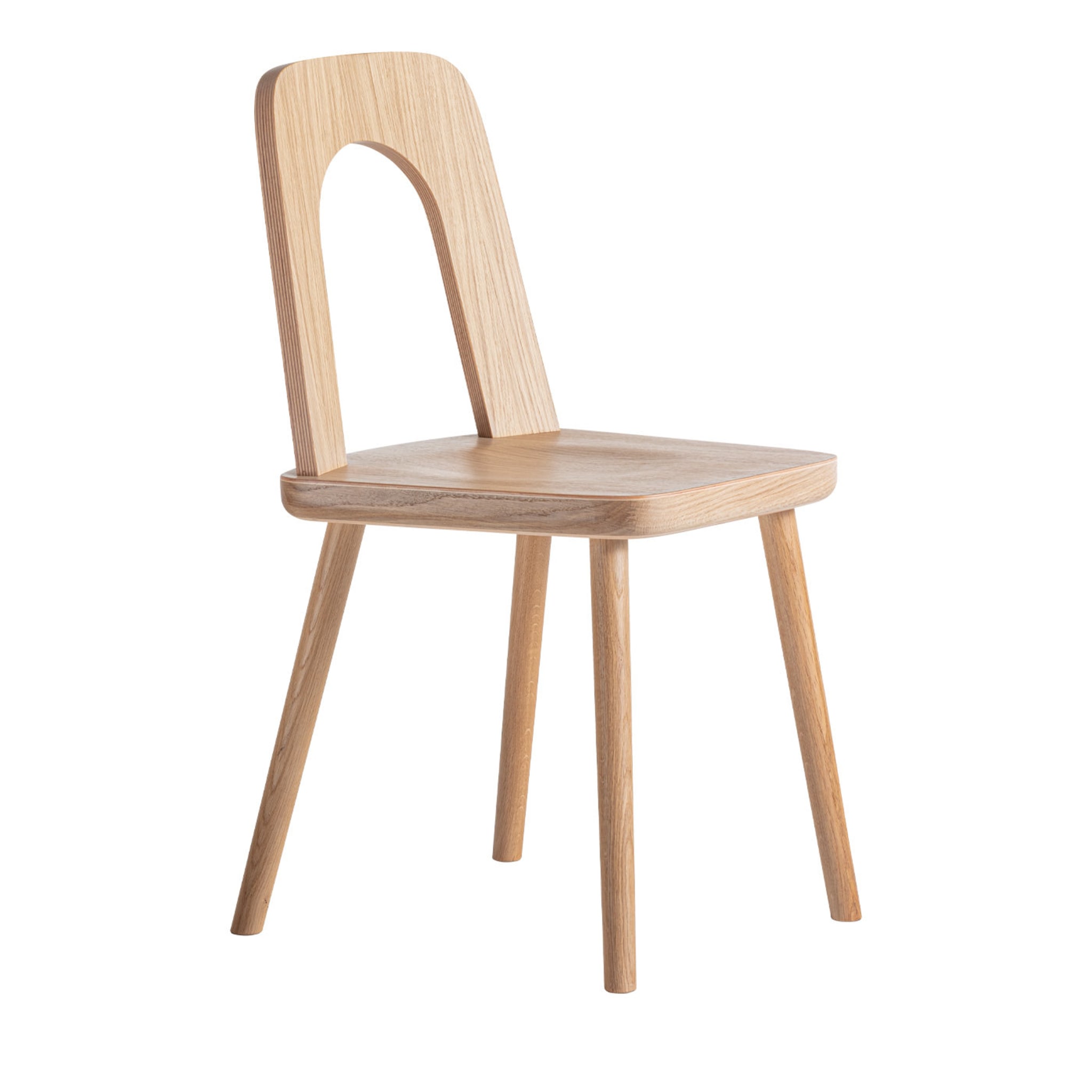 Set of 2 Natural Oak Arco Chairs - Main view