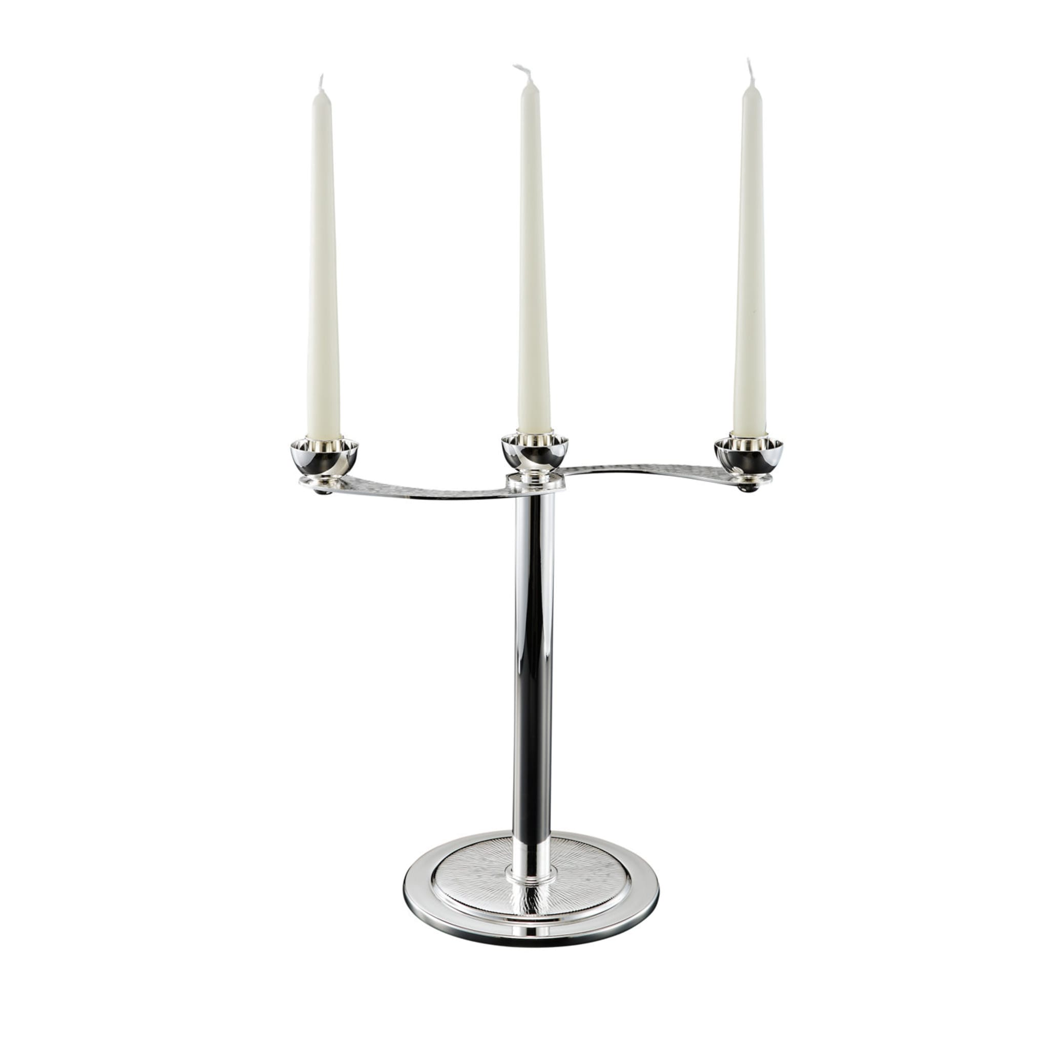 Soffio 3-Candle Silver Candelabra - Main view