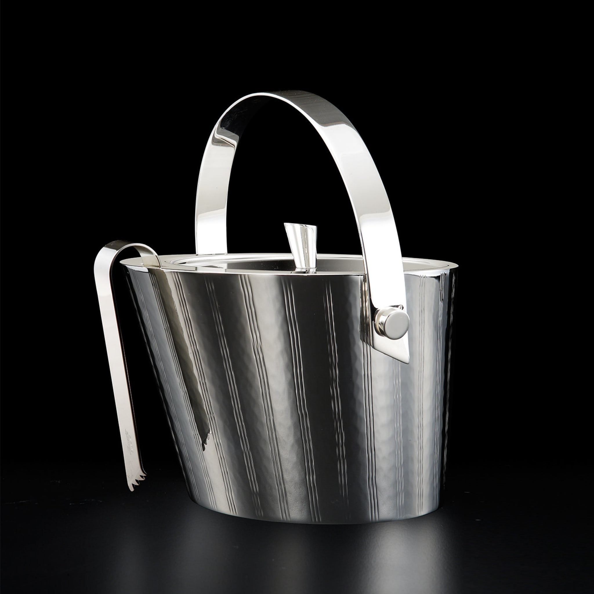 Vie Silver Ice Bucket with Tongs - Alternative view 1