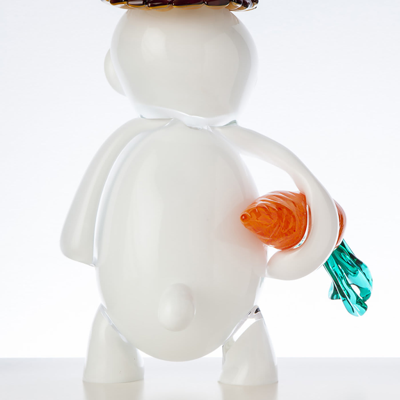 Rabbit Pop Comic Sculpture - Wave Murano Glass by Roberto Beltrami