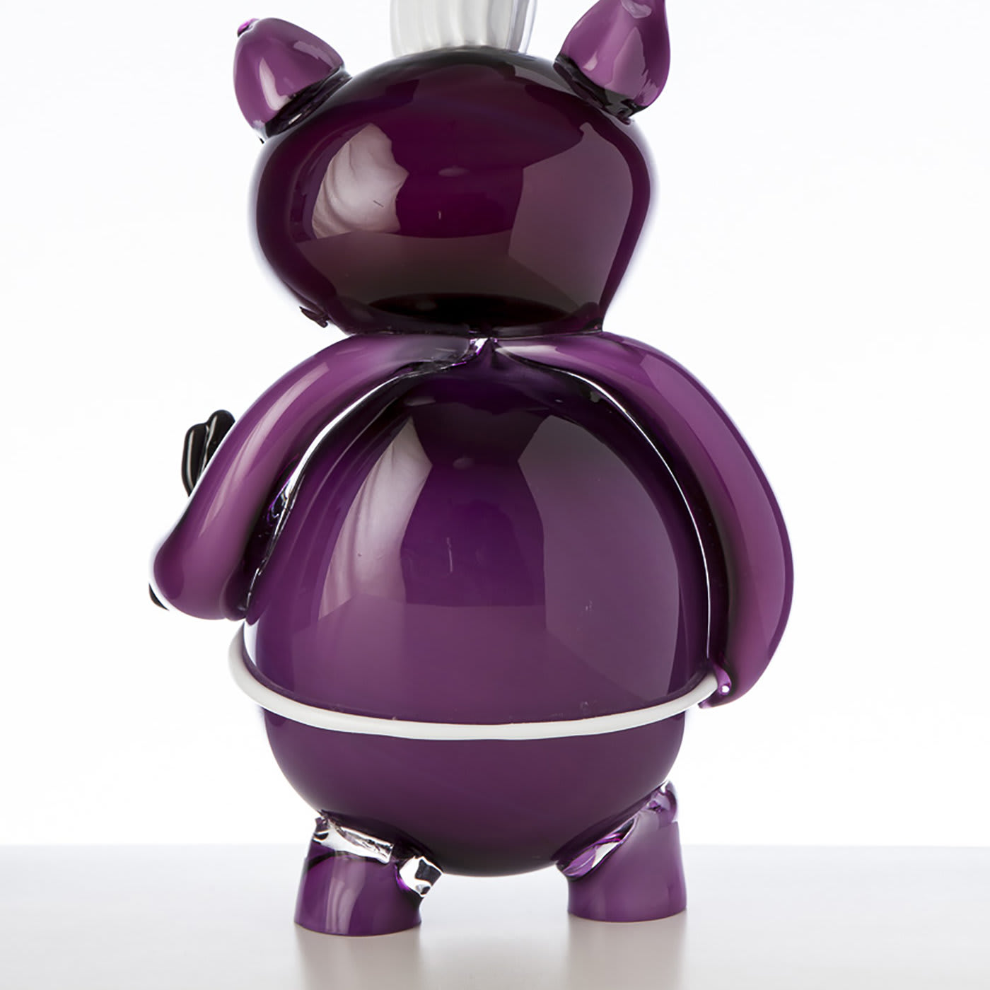 Chef Pig Pop Comic Sculpture - Wave Murano Glass by Roberto Beltrami