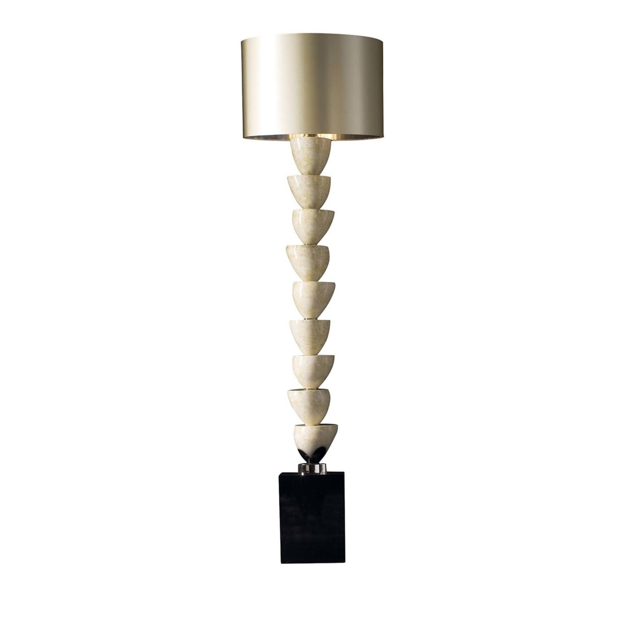 Z482 Ivory Majolica Floor Lamp - Main view