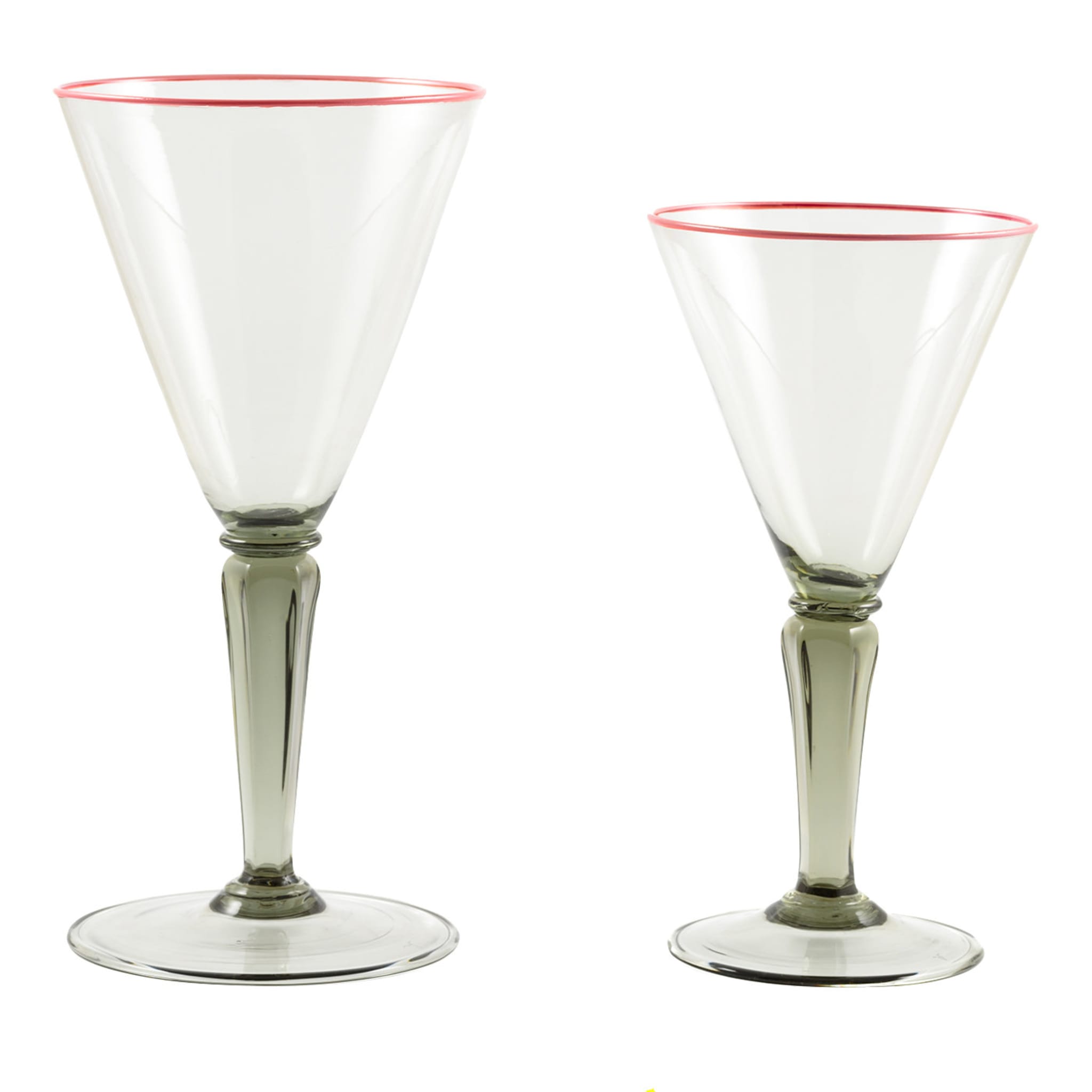 Tulipano Pink Juego de copas de Murano para agua y vino - Vista principal
