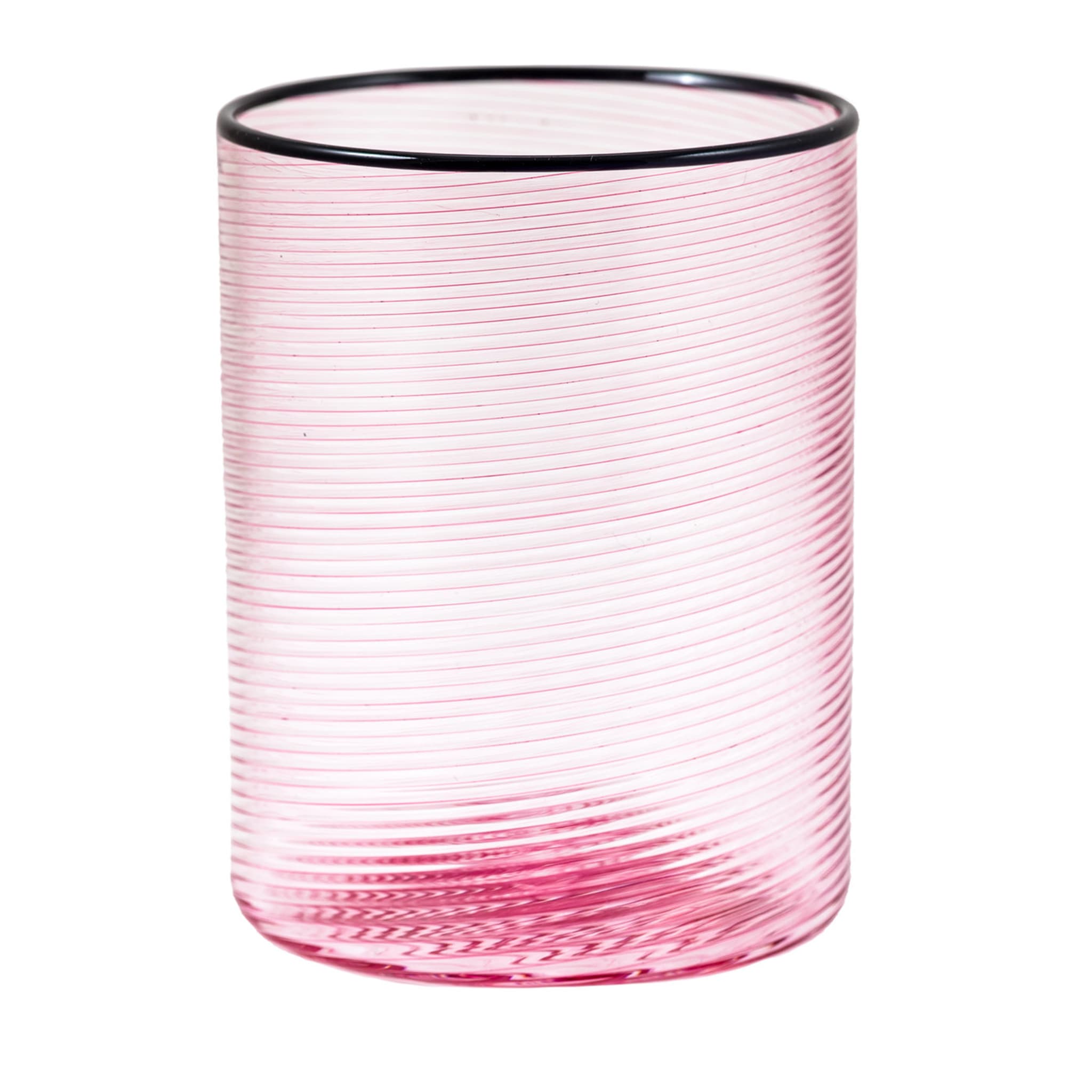 Set of 6 Fizzy Pink Murano Water Glasses - Main view