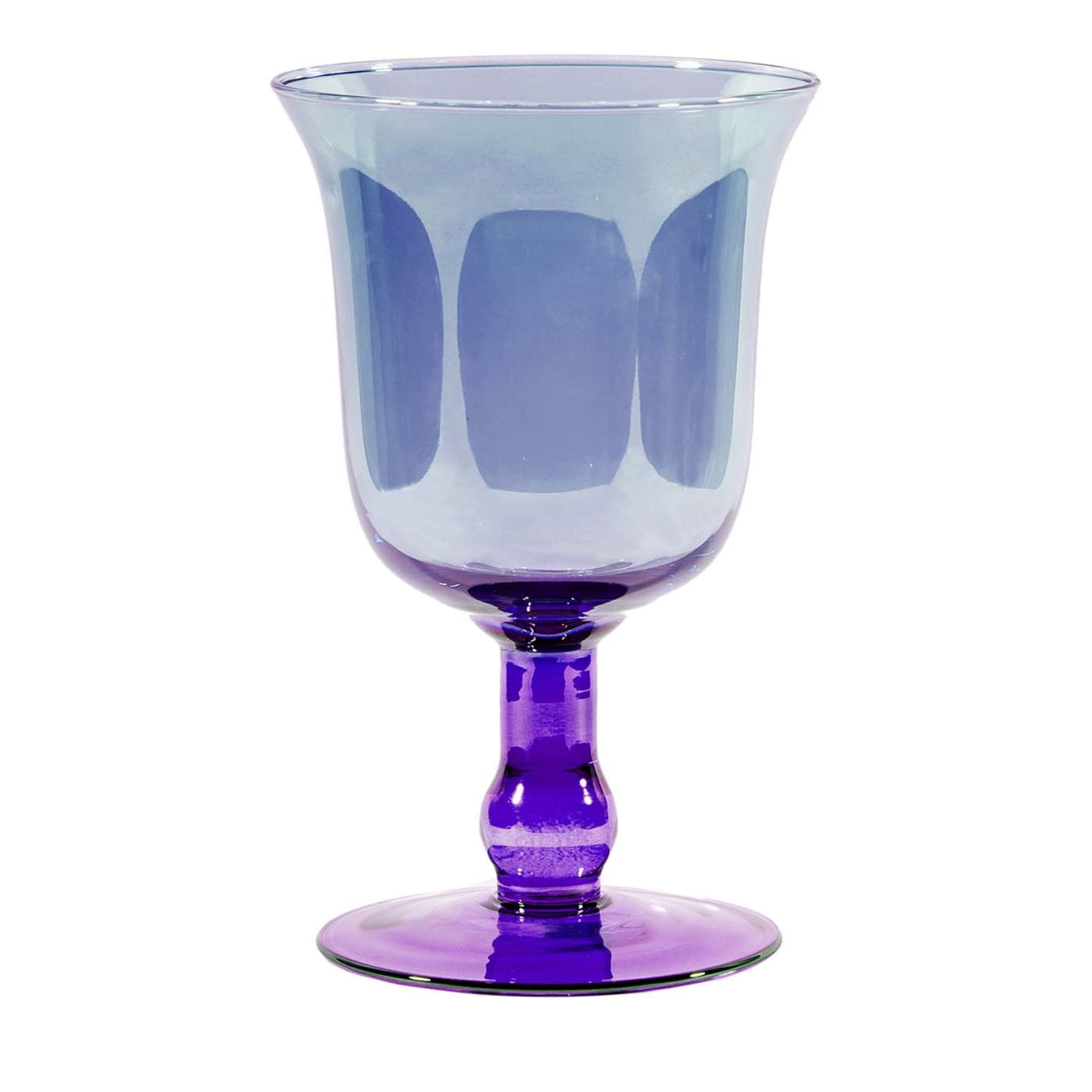Large Purple-To-Blue Goblet Vase - Main view