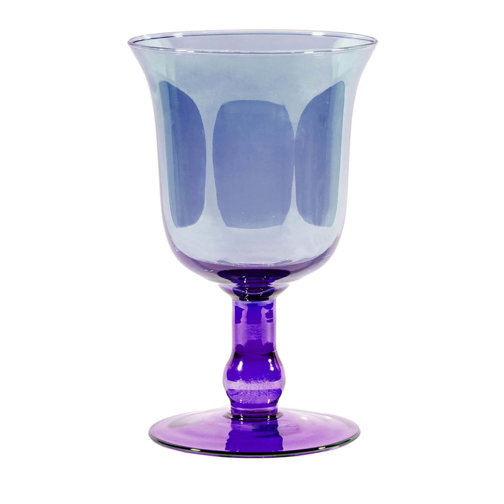 Petit vase en gobelet violet-bleu - Vue principale