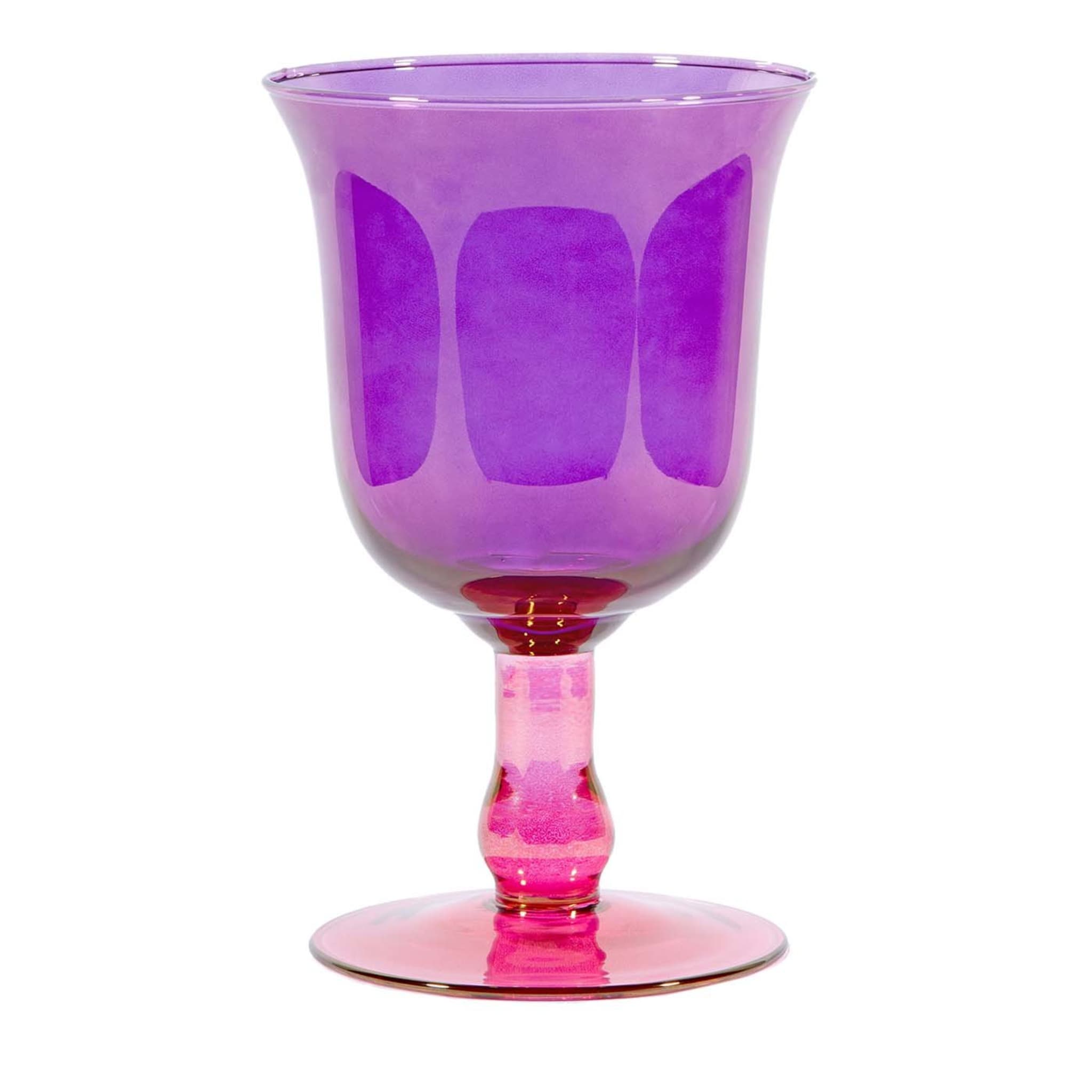 Medium Pink-To-Purple Goblet Vase - Main view