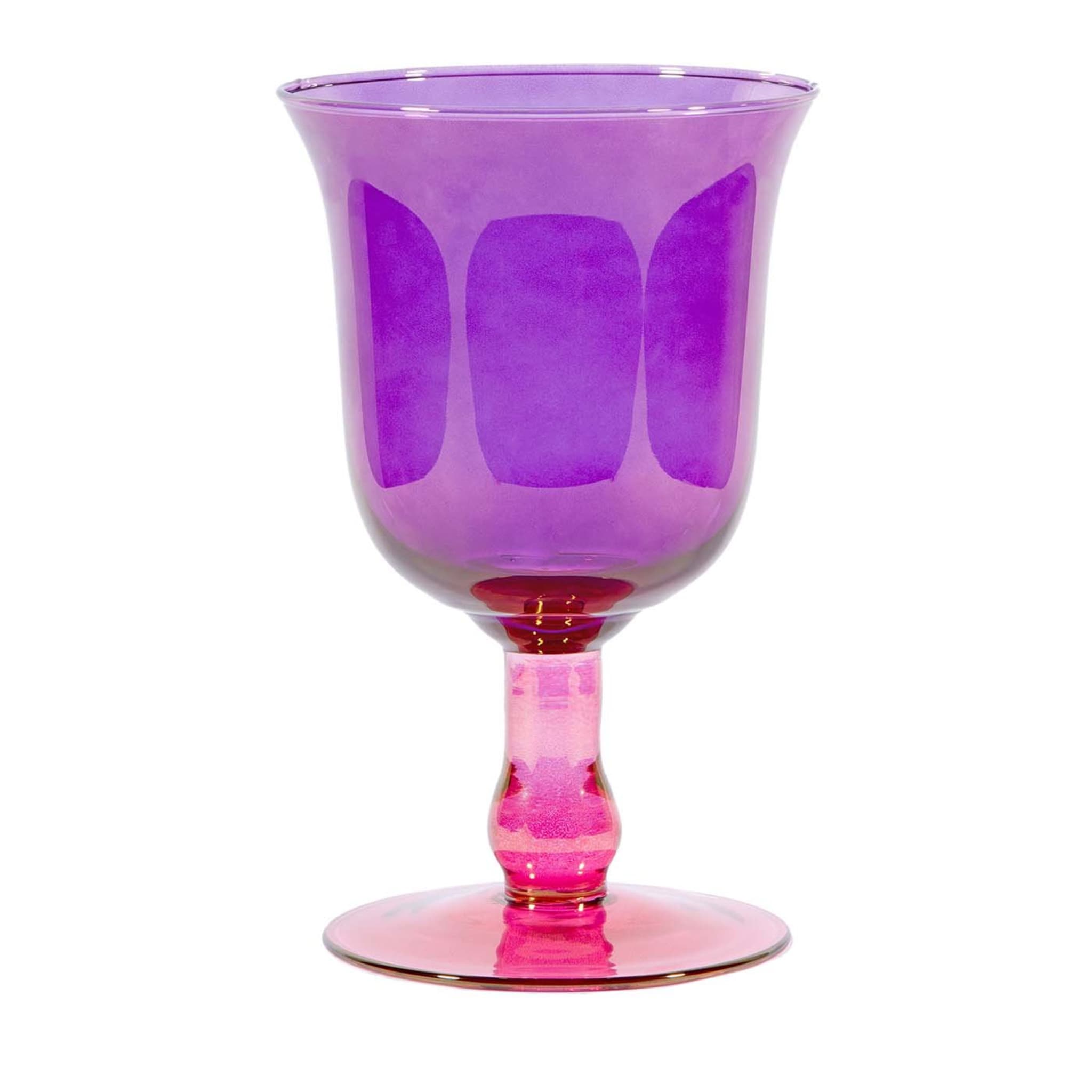 Large Pink-To-Purple Goblet Vase - Main view