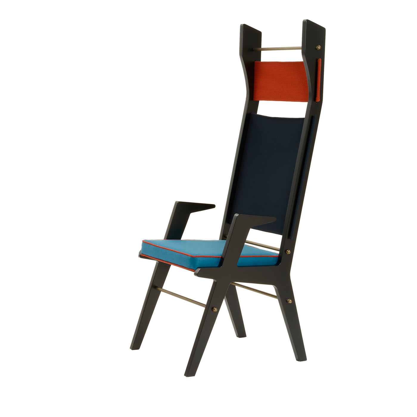 Colette Red and Blue Chair - Colé