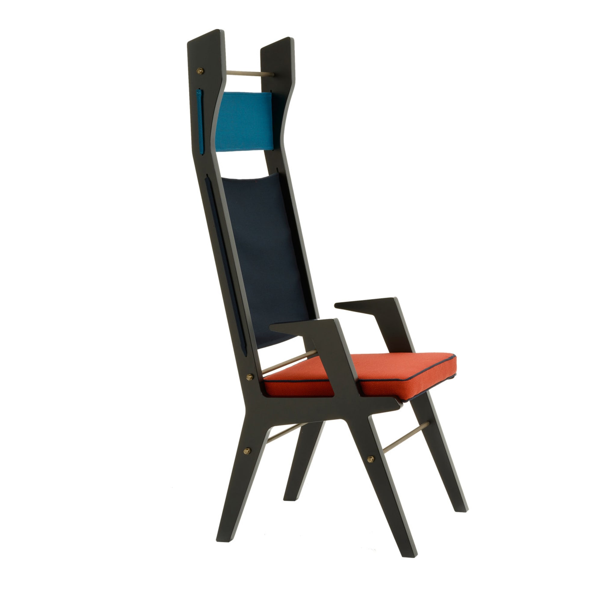 Colette Blau und Rot Stuhl - Hauptansicht