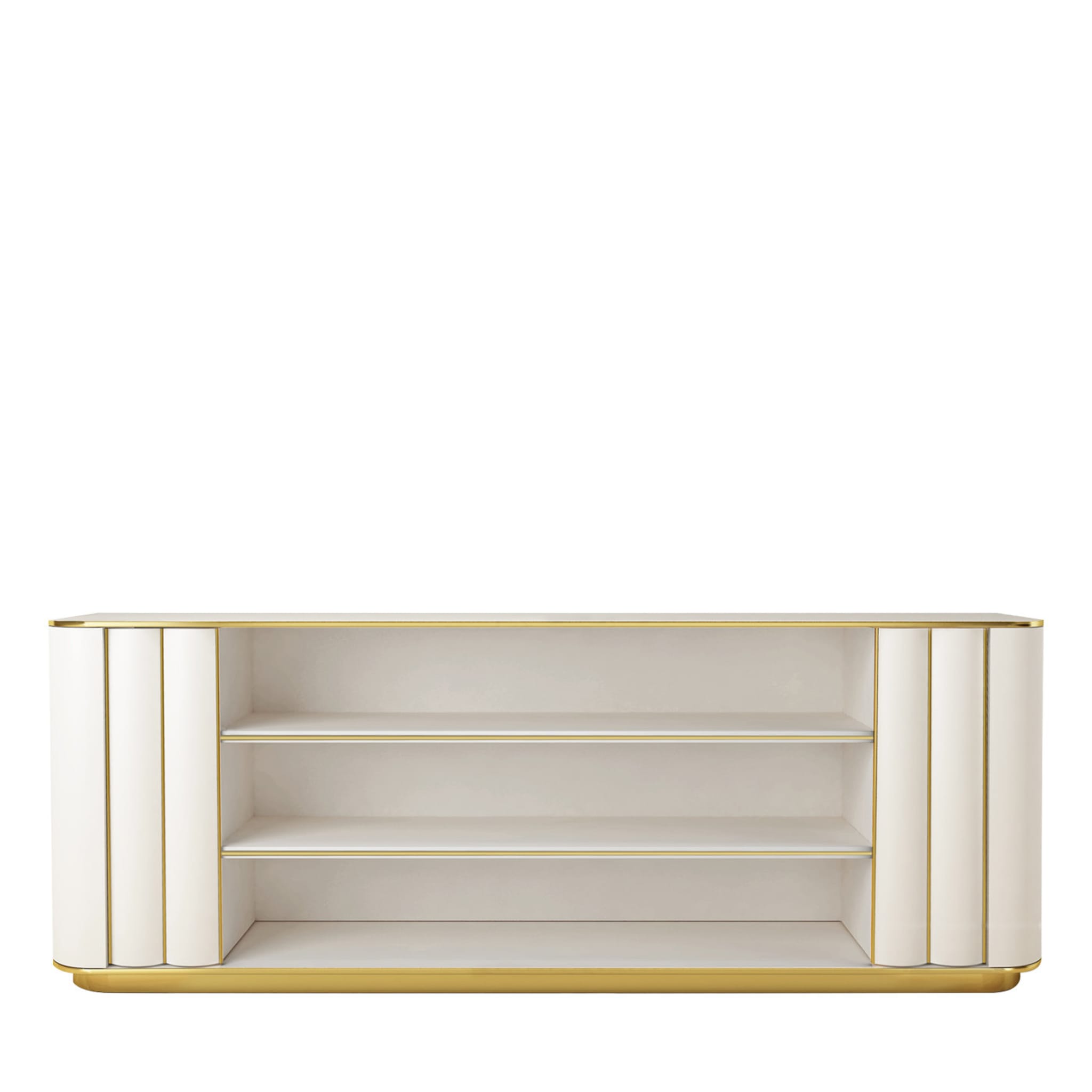 Duilio Low Bookcase with Two Doors - Main view
