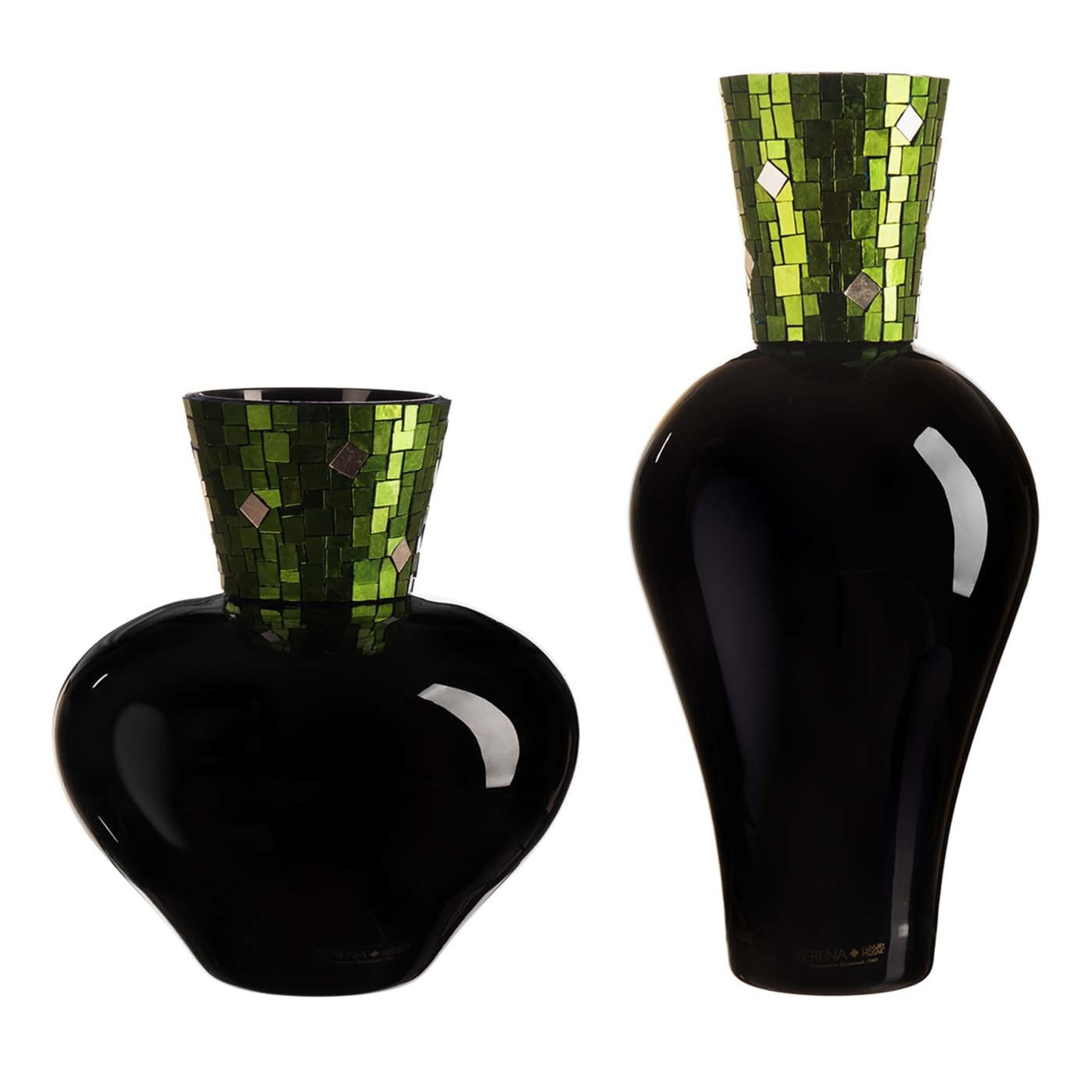 Vases Corona Diadema noir, vert et or - Vue principale