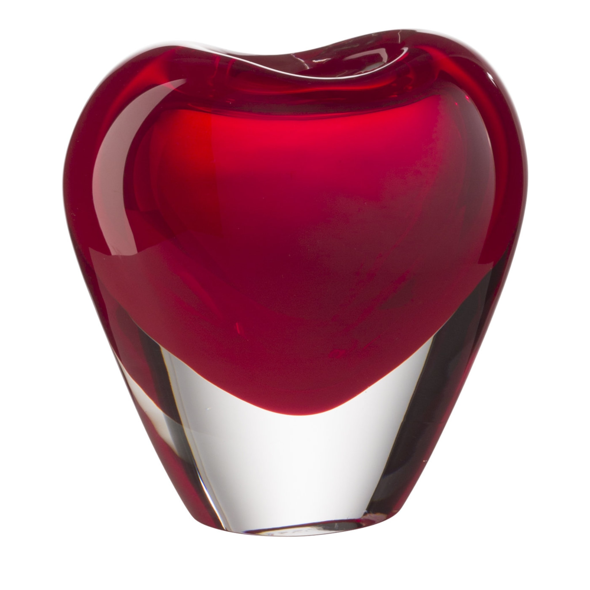 Petit vase à cœur en verre de Murano par Maria Christina Hamel  - Vue principale
