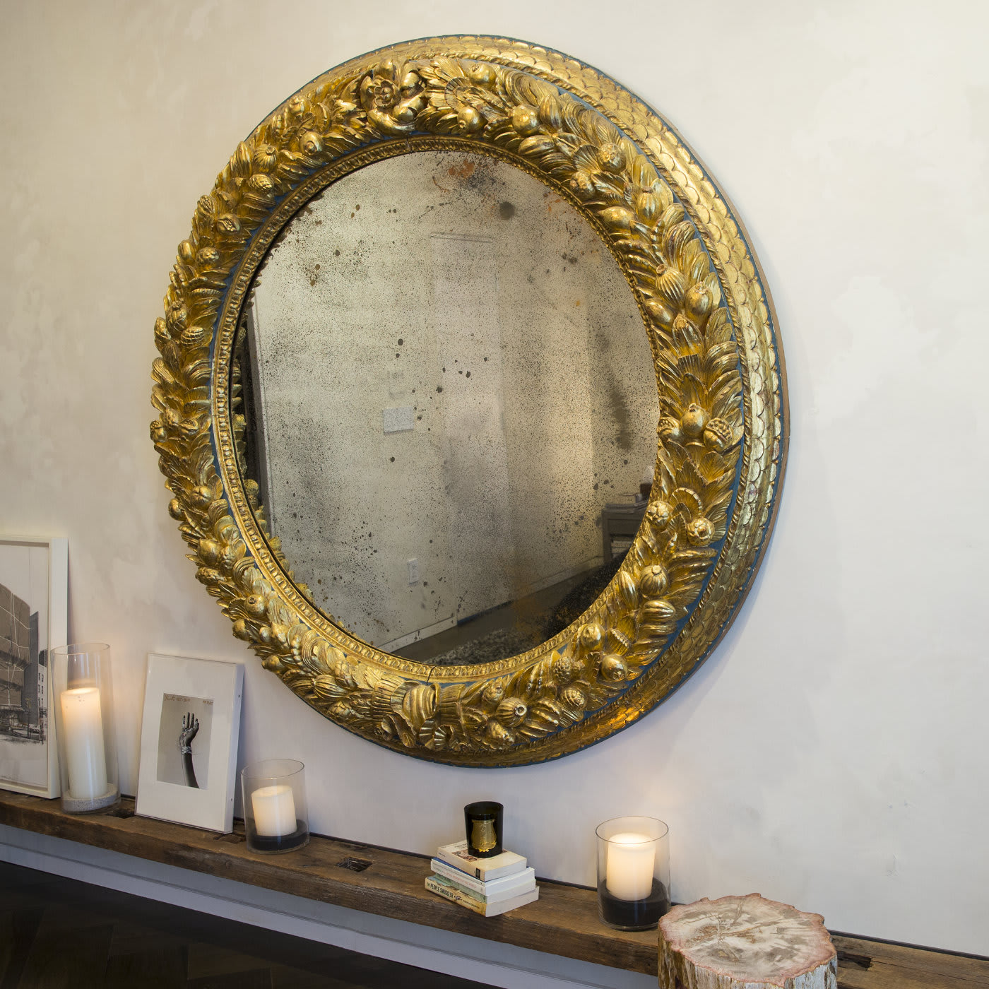 Frutta d'Oro Carved Wood Mirror - Daniele Nencioni