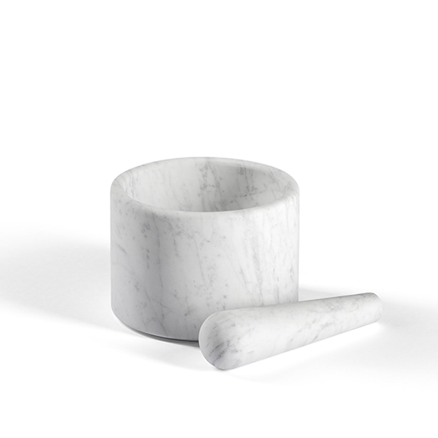 Ellipse Carrara Marble Mortar & Pestle - Salvatori