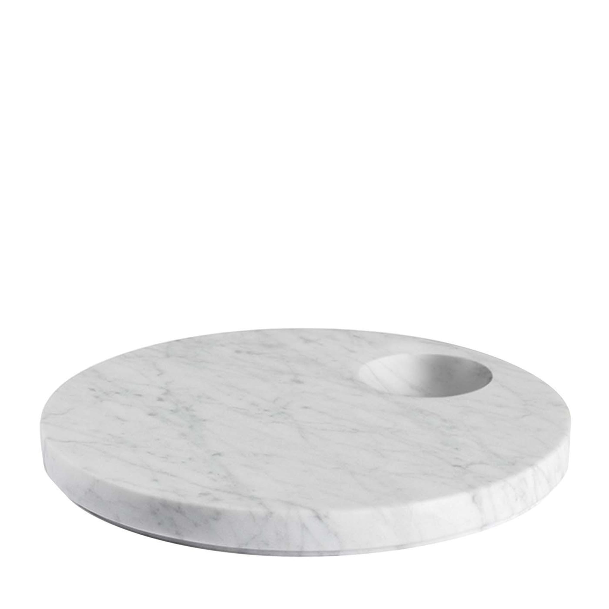 Carrara-Marmor-Platte Ellipse - Hauptansicht