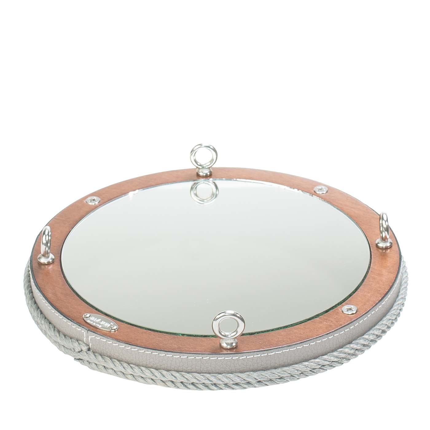 Gray Nautical Porthole Mirror - Marricreo