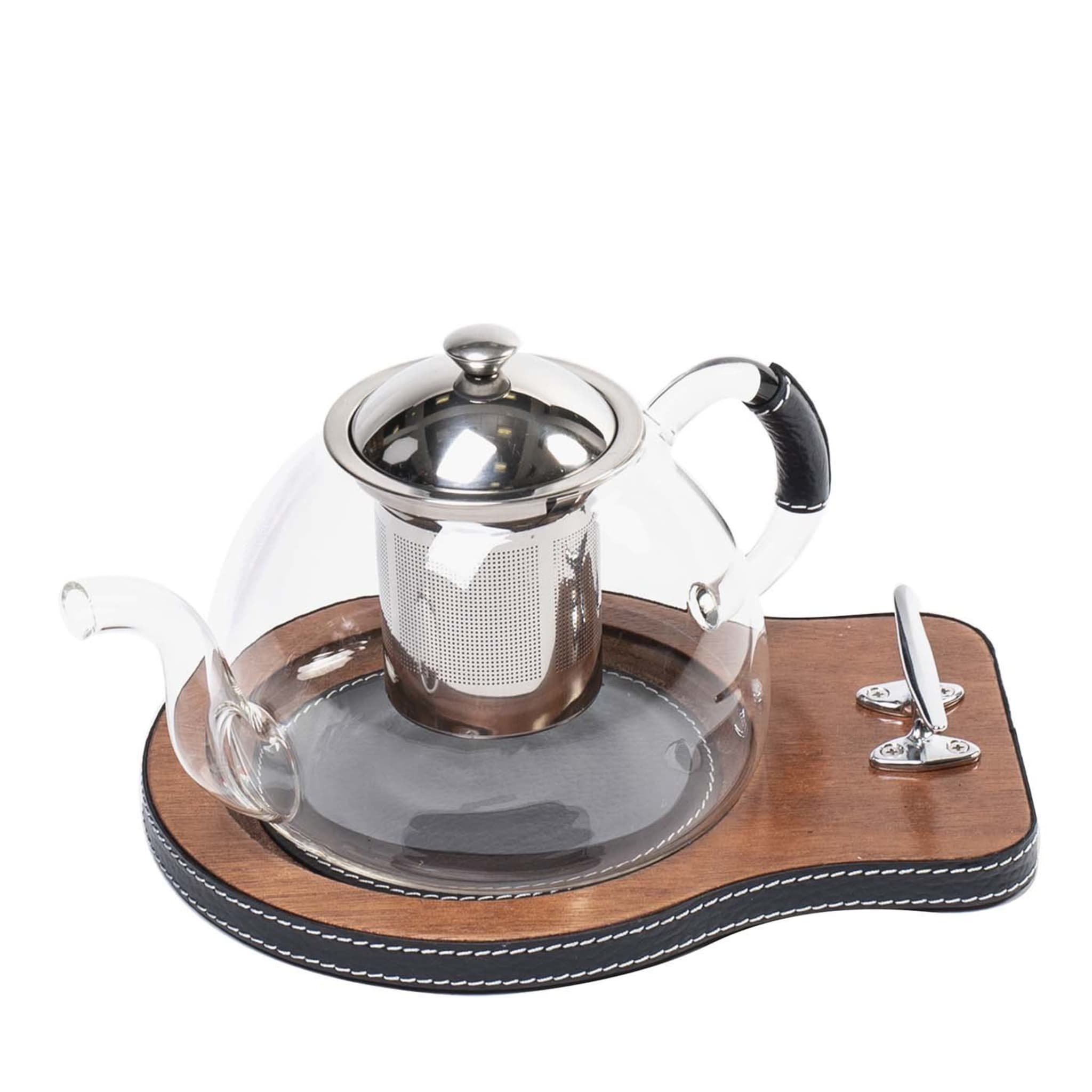Blue Infusion Tea Pot with Tray - Main view