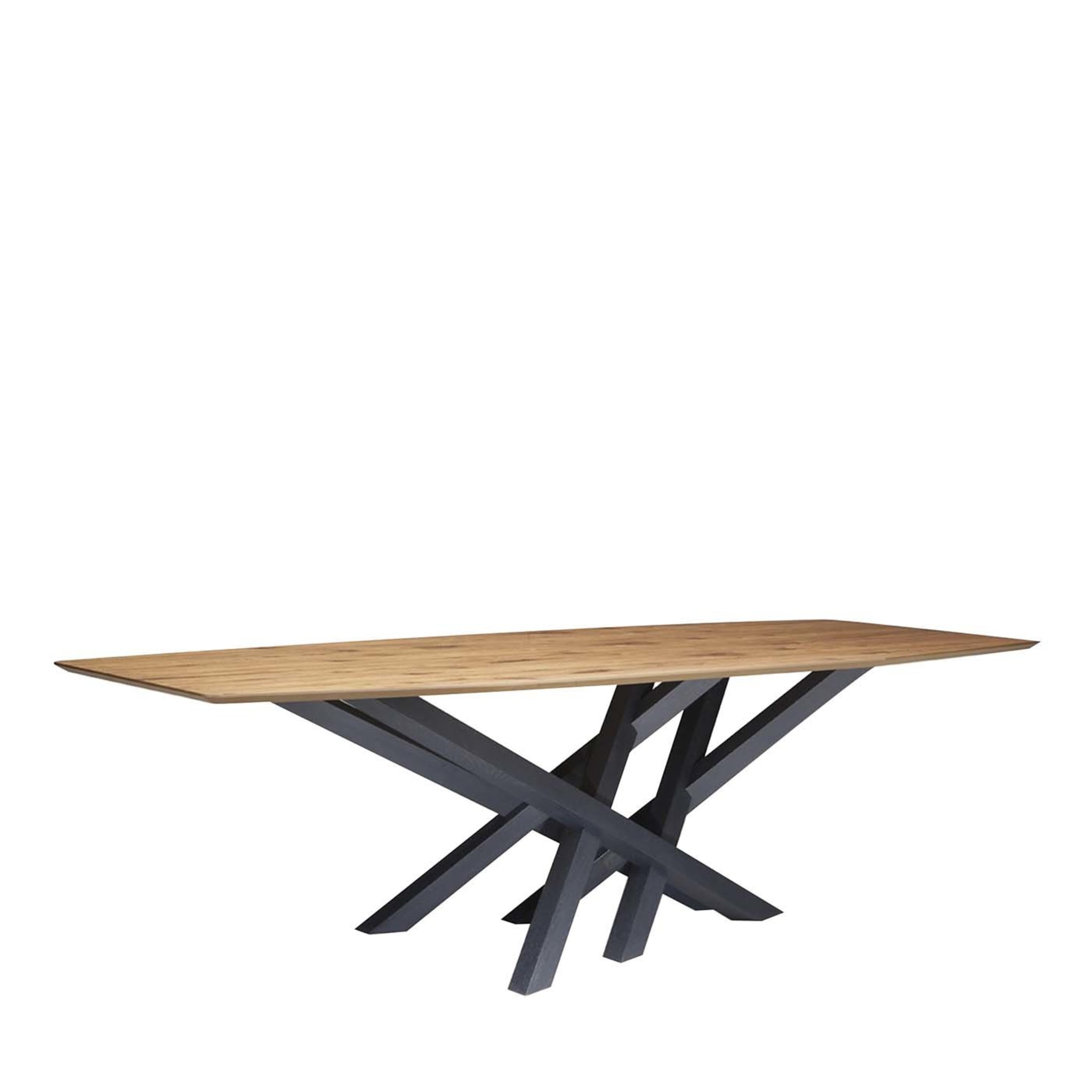 Cross 220 Dining Table with Black Legs - Main view